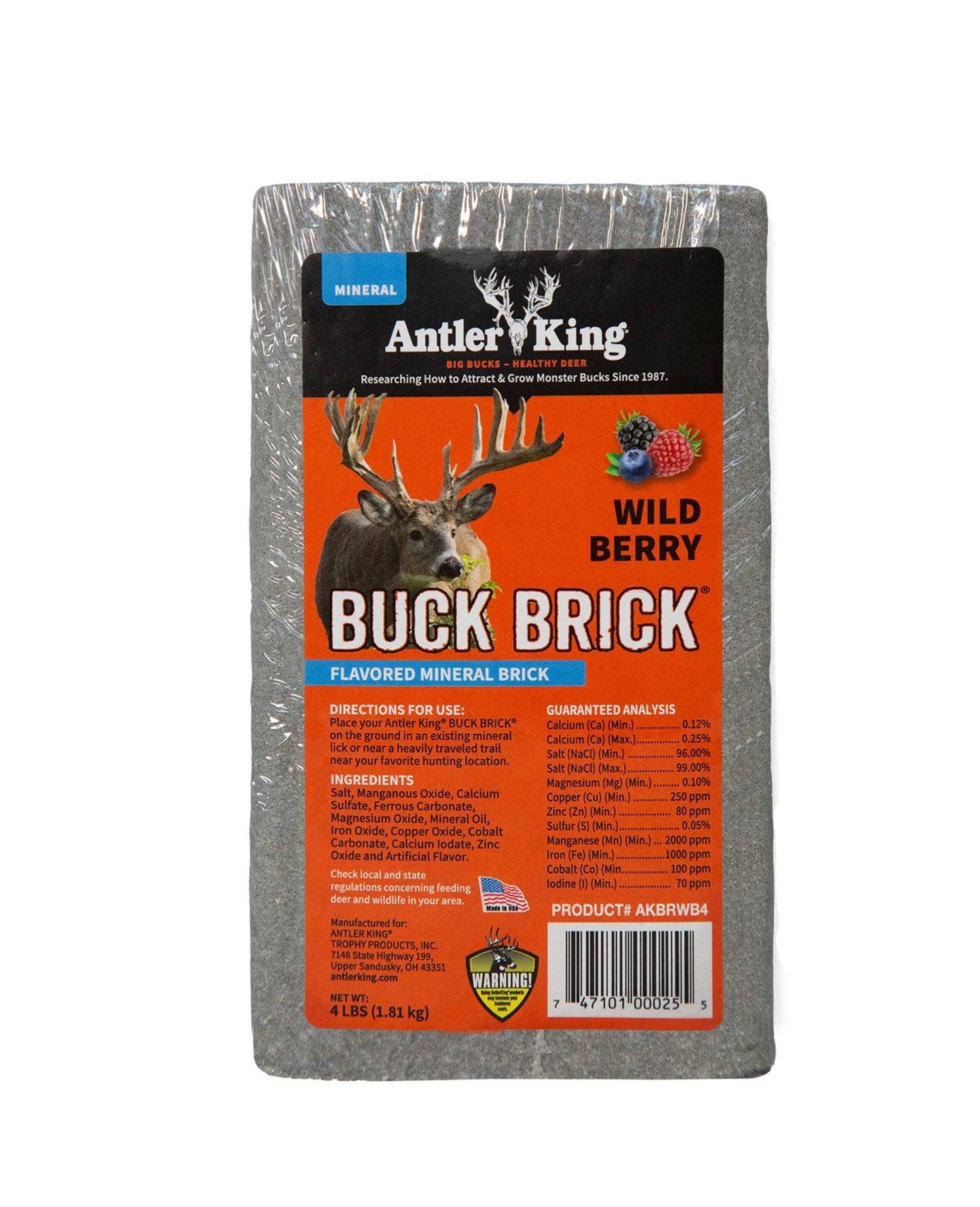 Antler King Flavored Mineral Brick 4 lbs