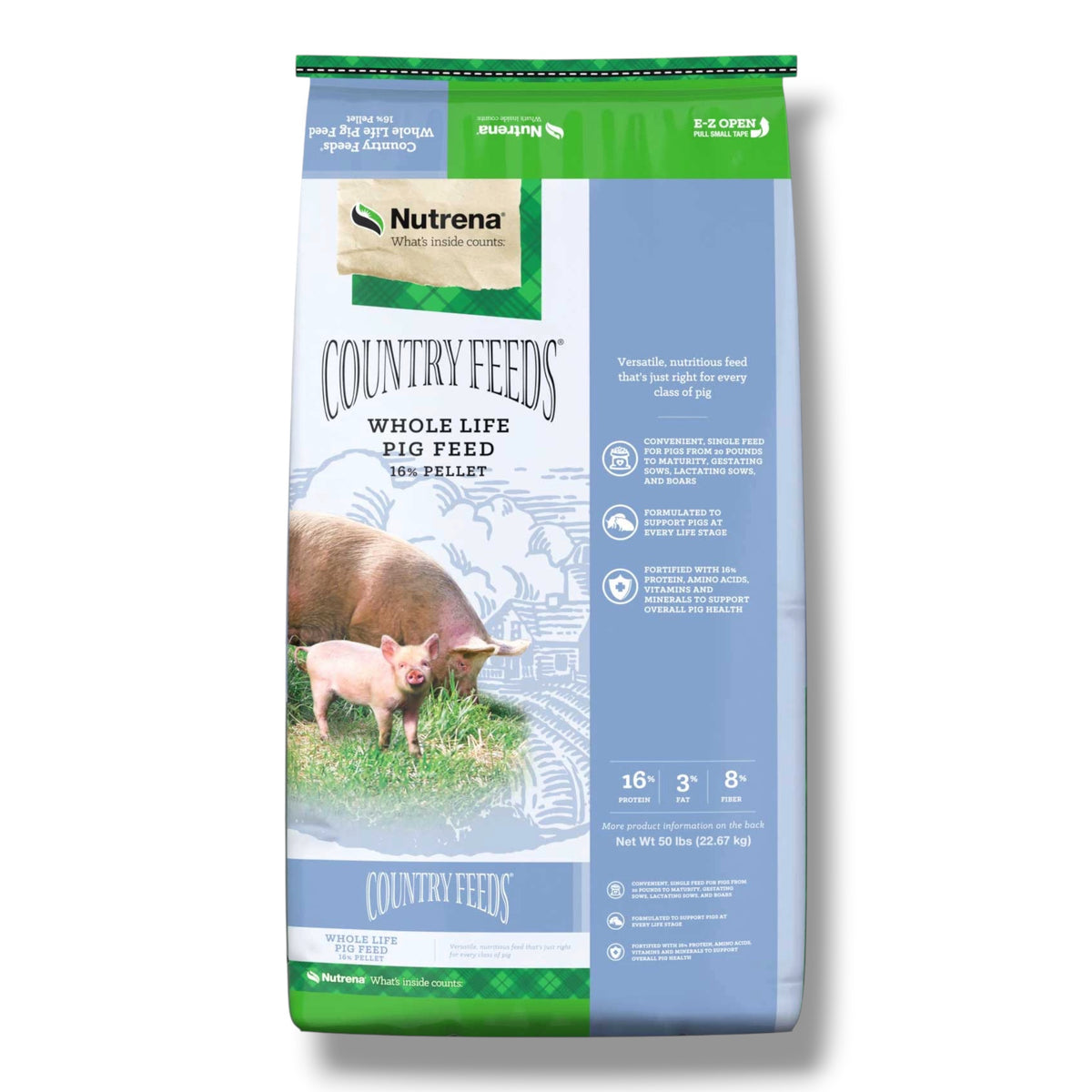 Pig Feed Nutrena Whole Life 16% 50 lb