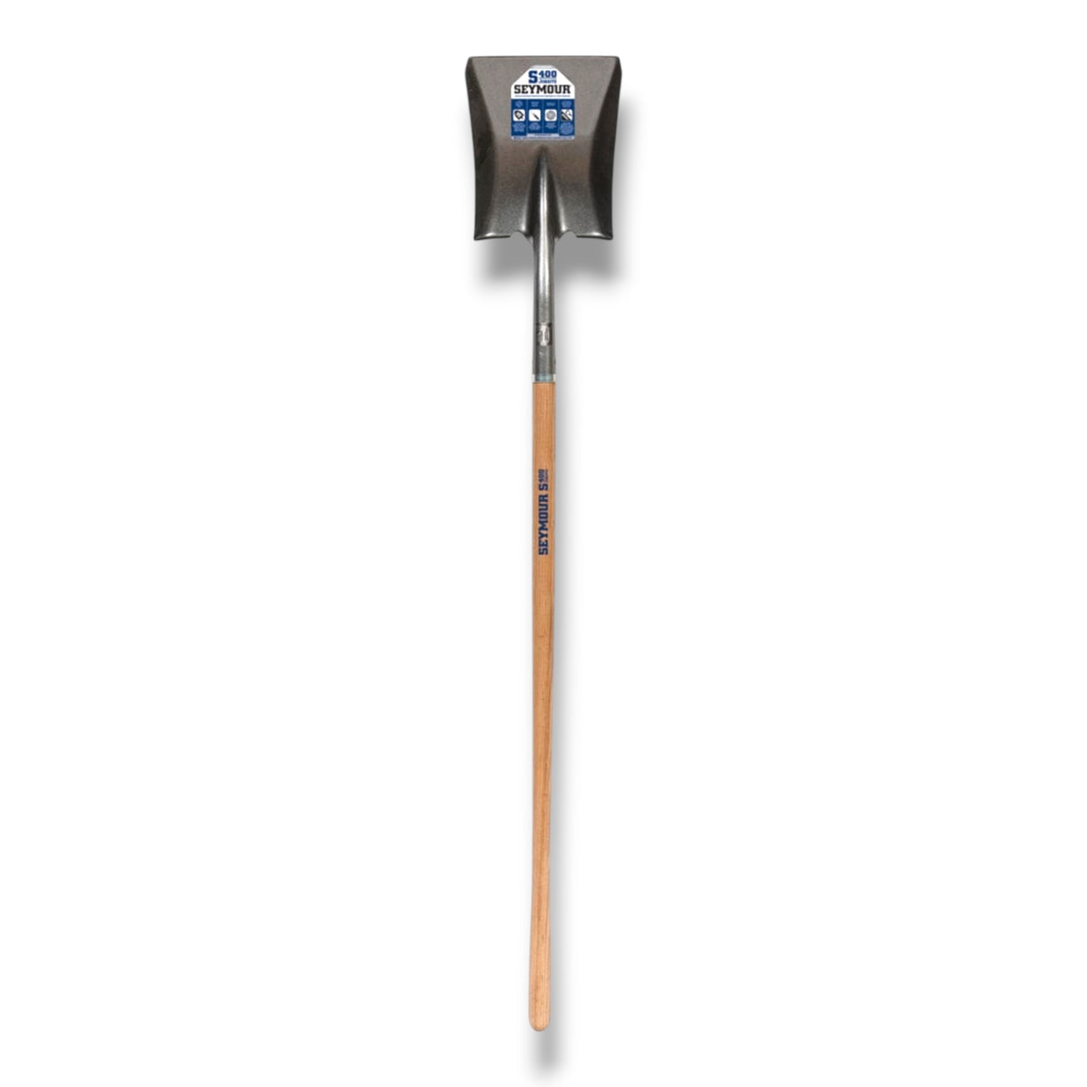 Seymour S400 Jobsite #2 Square Point Shovel – 48” Hardwood Handle