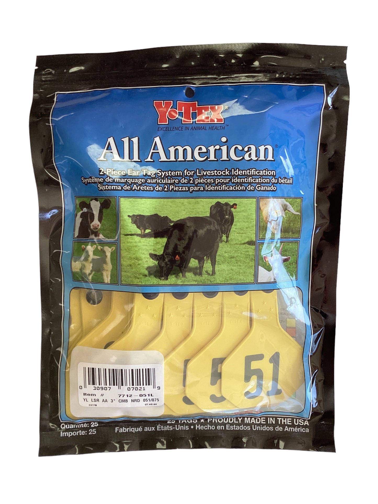 Y Tex Ear Tags Yellow