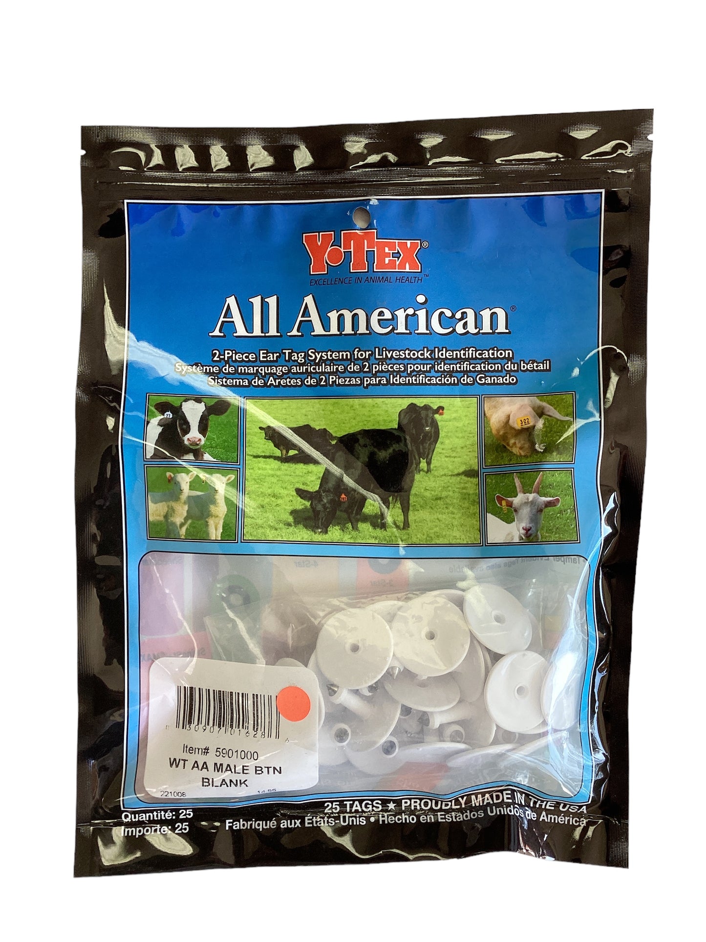 Y Tex Ear Tags White