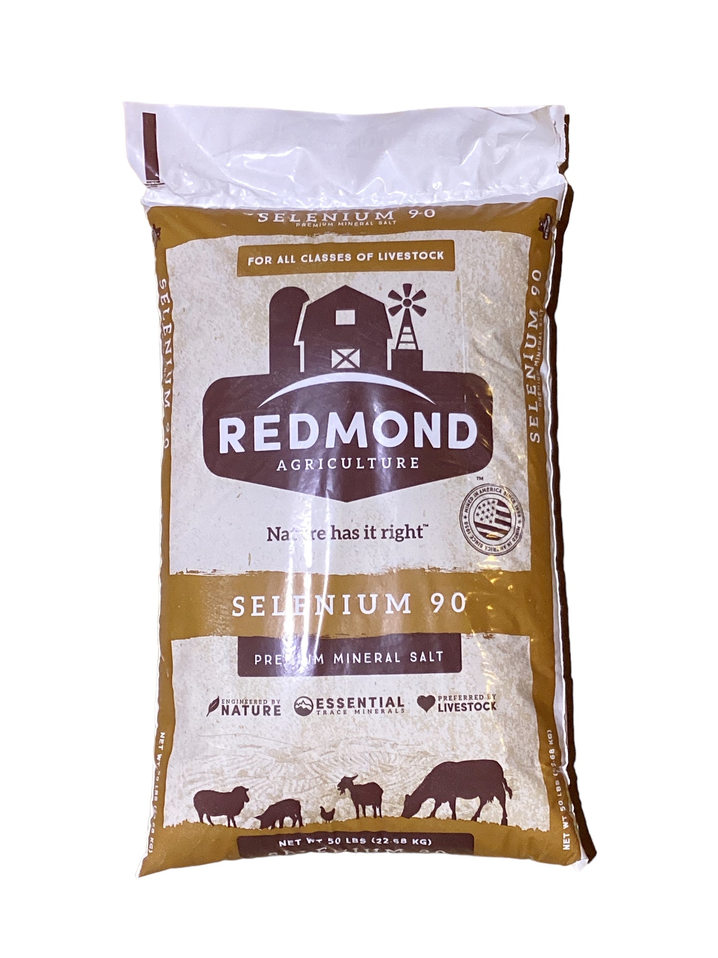 Salt Selenium 90 Livestock Mineral Redmond 50 lb