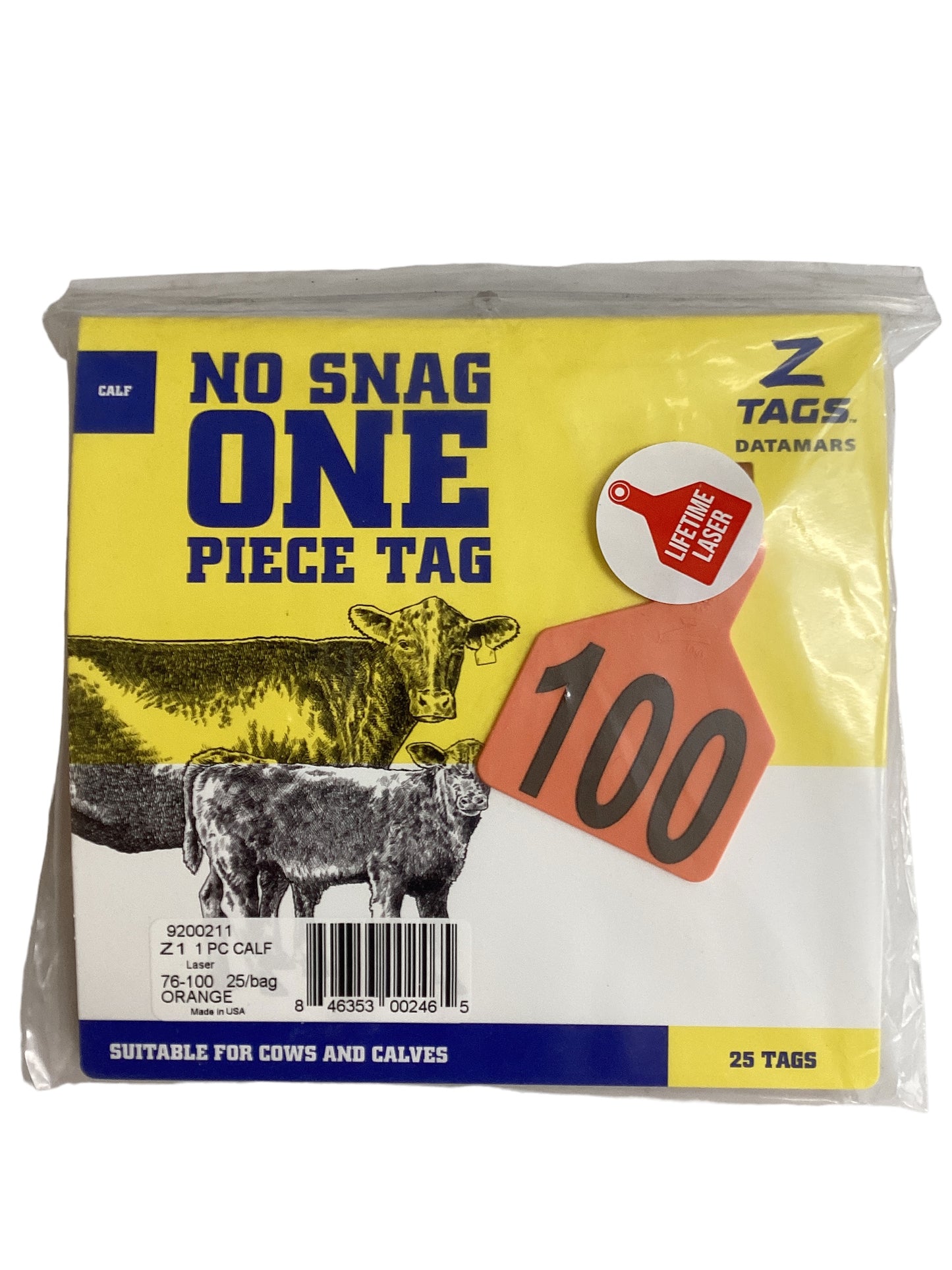 Z Tag One Piece Calf Size
