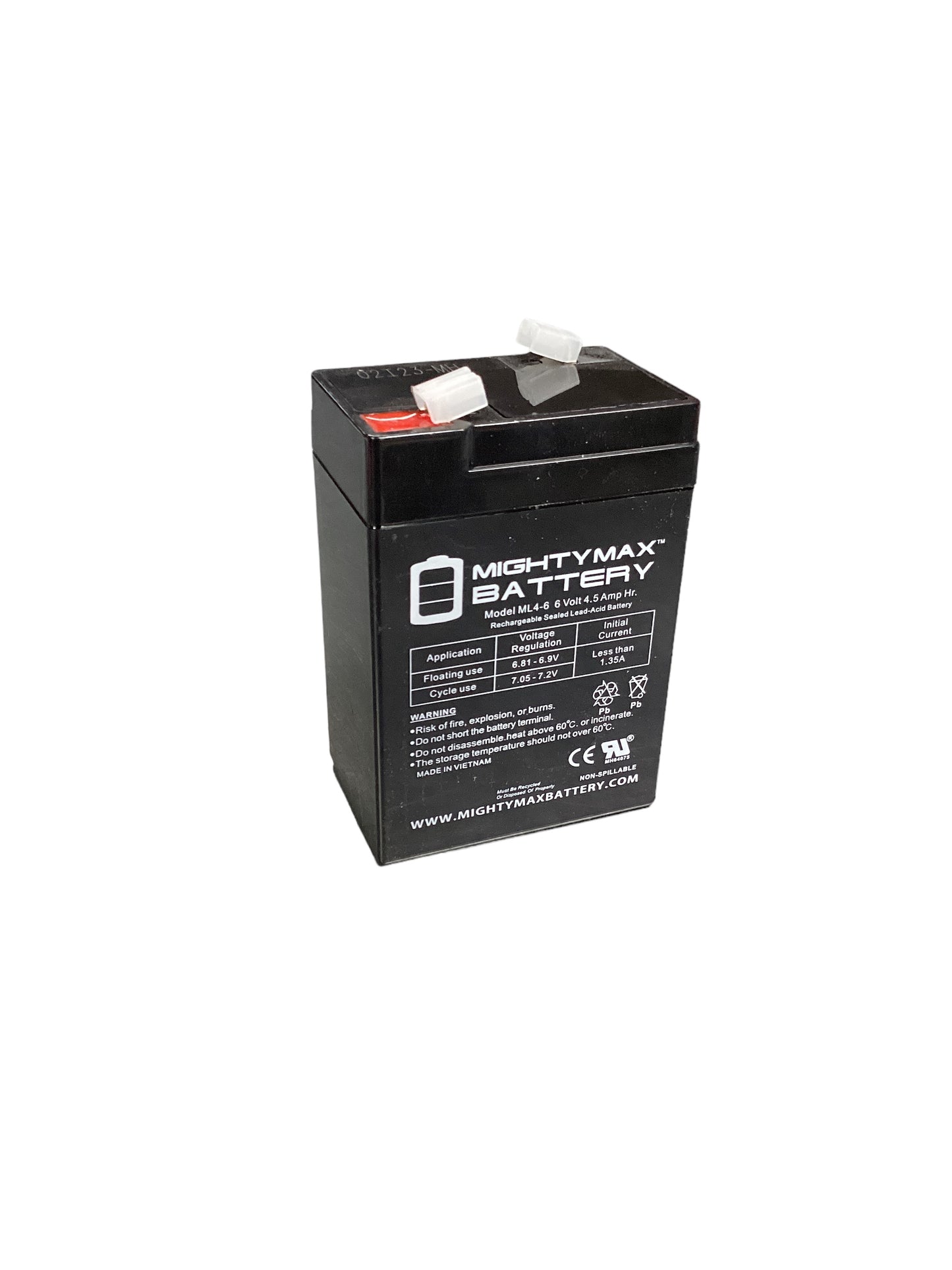 Battery 6 V Clip Top Rechargeable