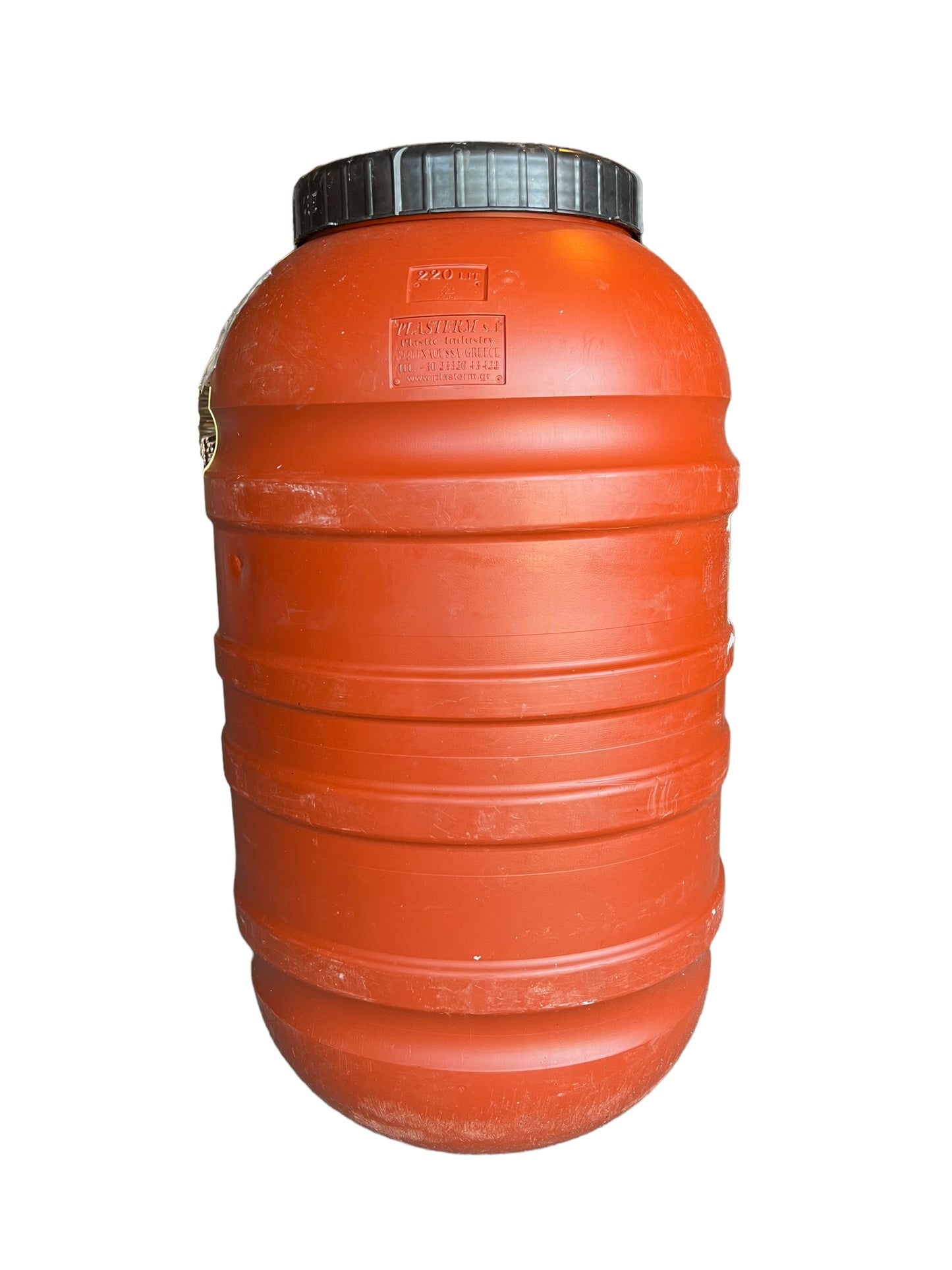 Barrel Plastic Screw On Lid
