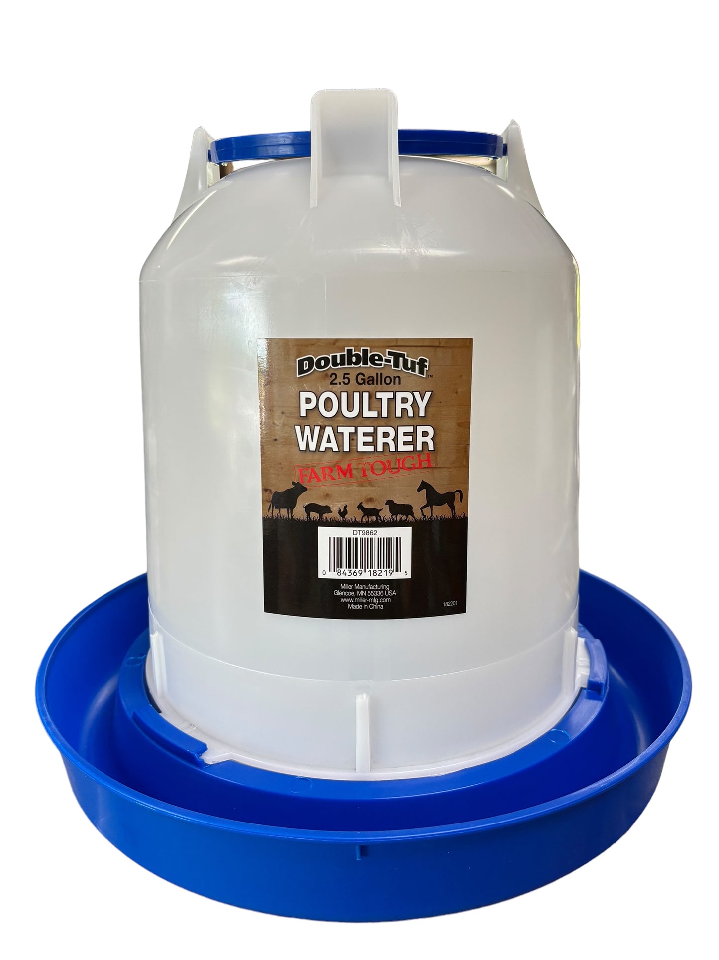 Double Tuf Plastic Poultry Waterer 2.5 Gallon