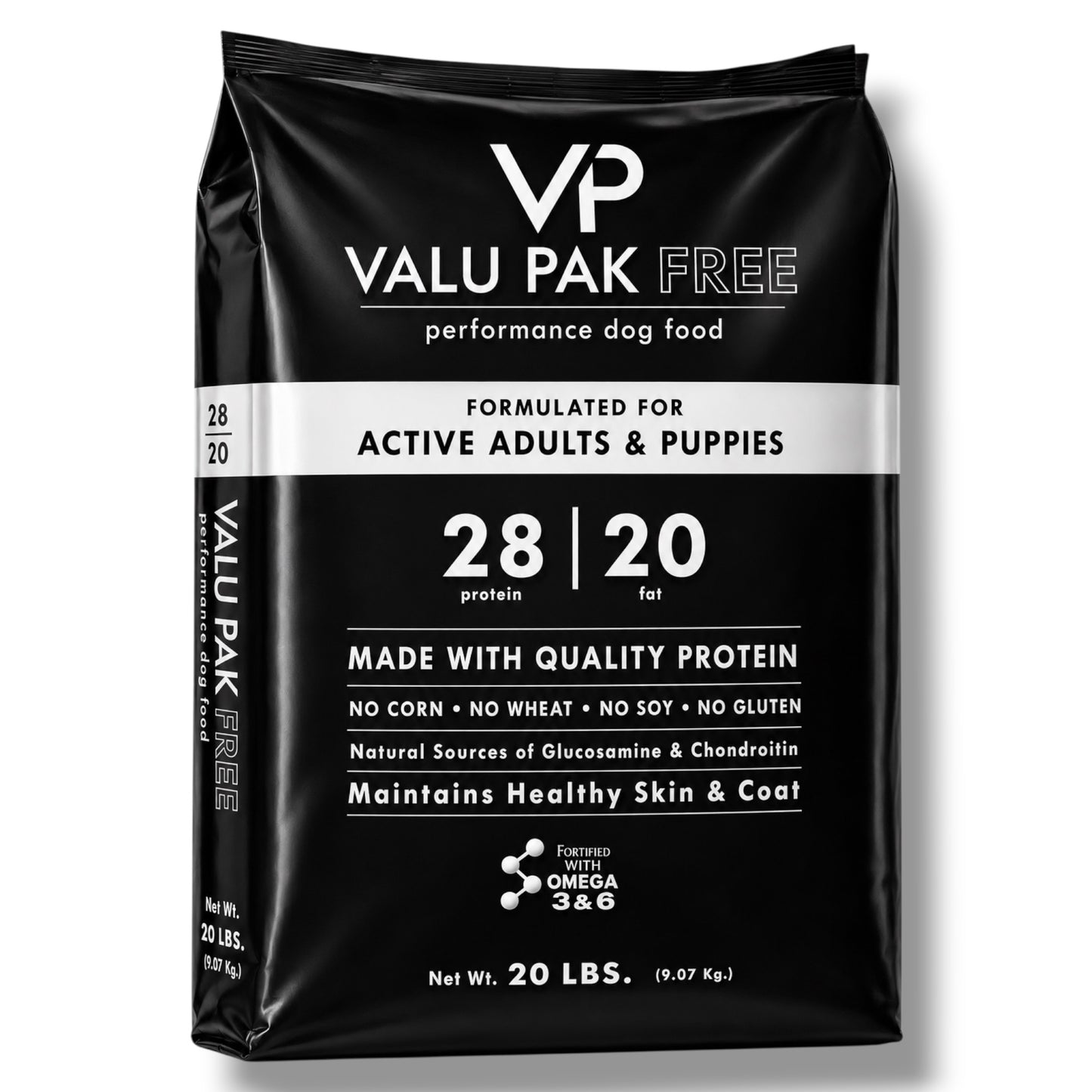 Valu-Pak Free 28/20 Performance Dog Food, 20-lbs
