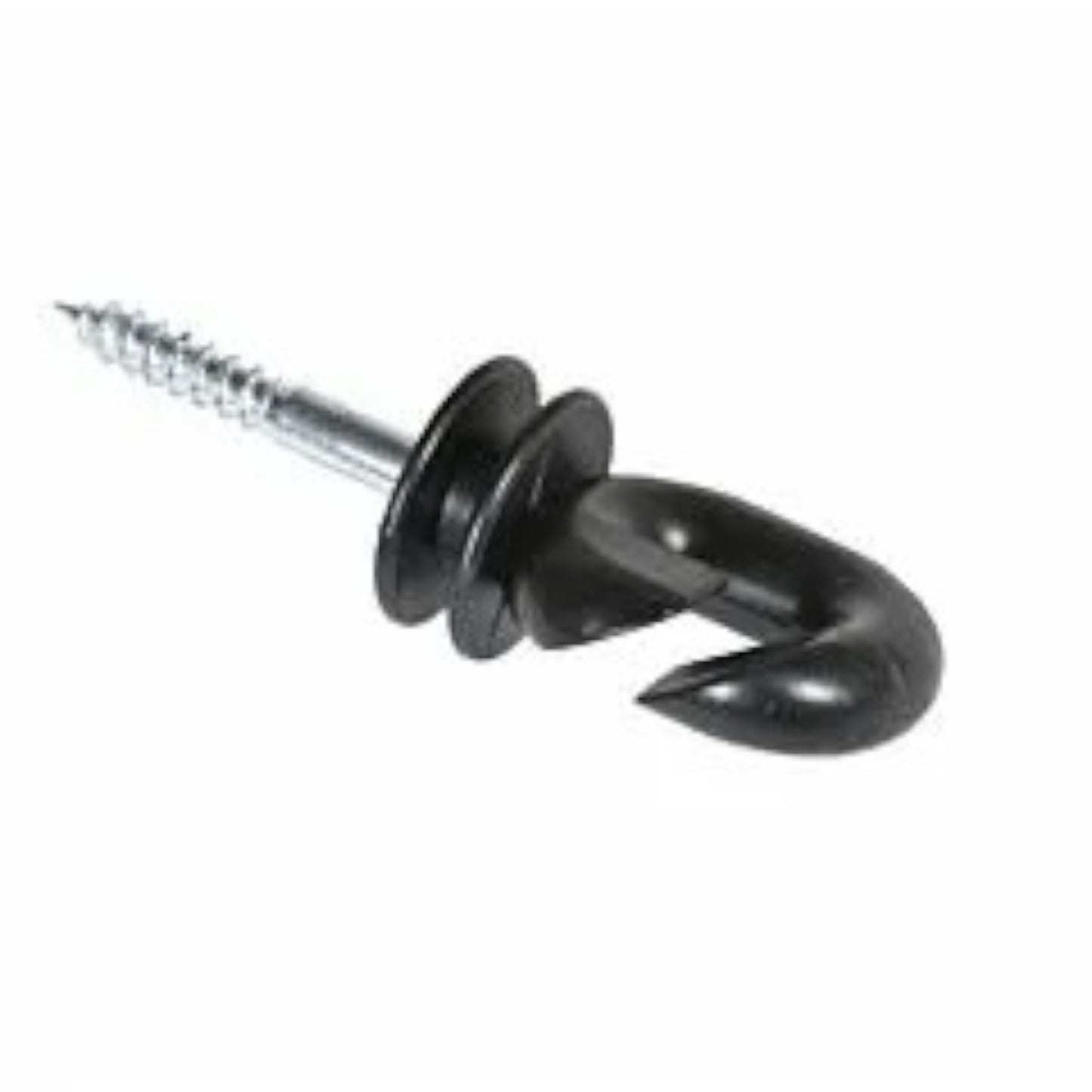 Zareba Wood Post Screw-In Insulator Black, 25 Pack