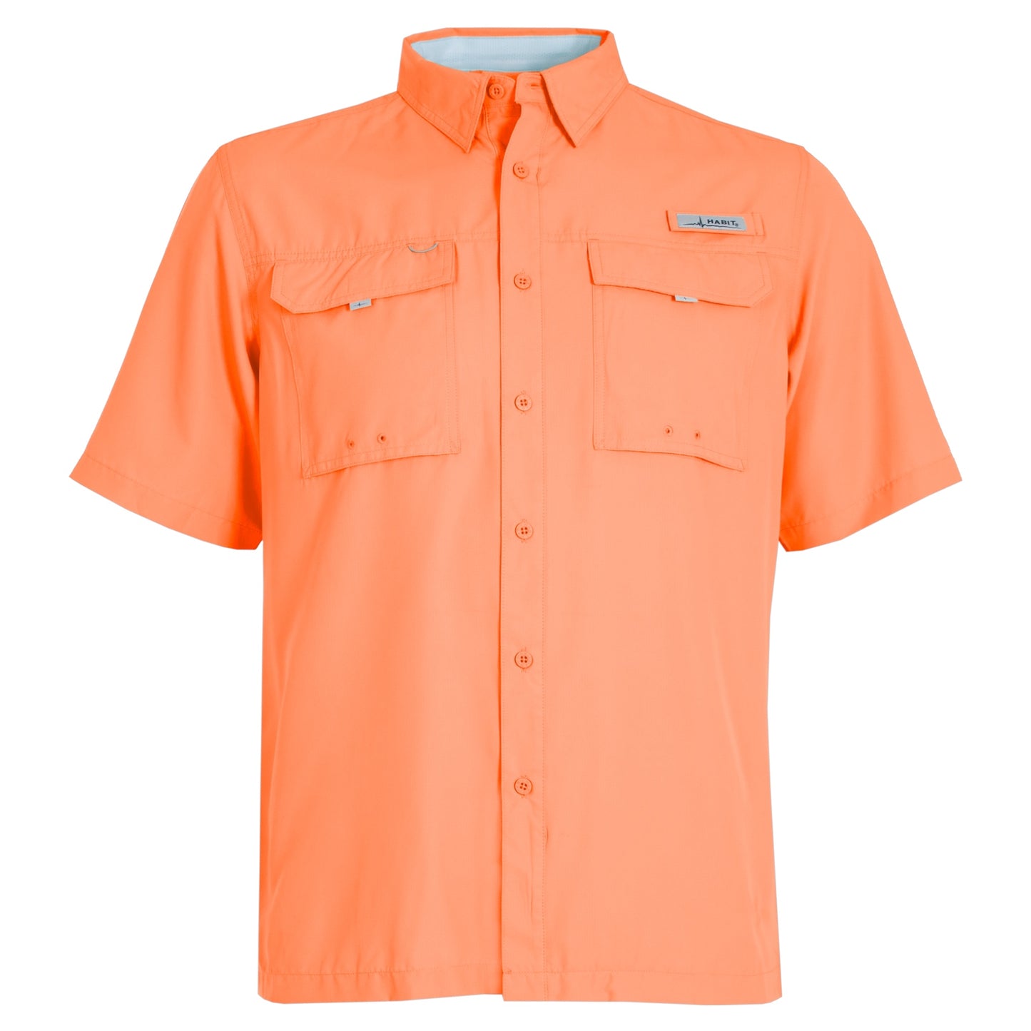 Flushing Bay River Shirt Papaya Short Sleeve Mens