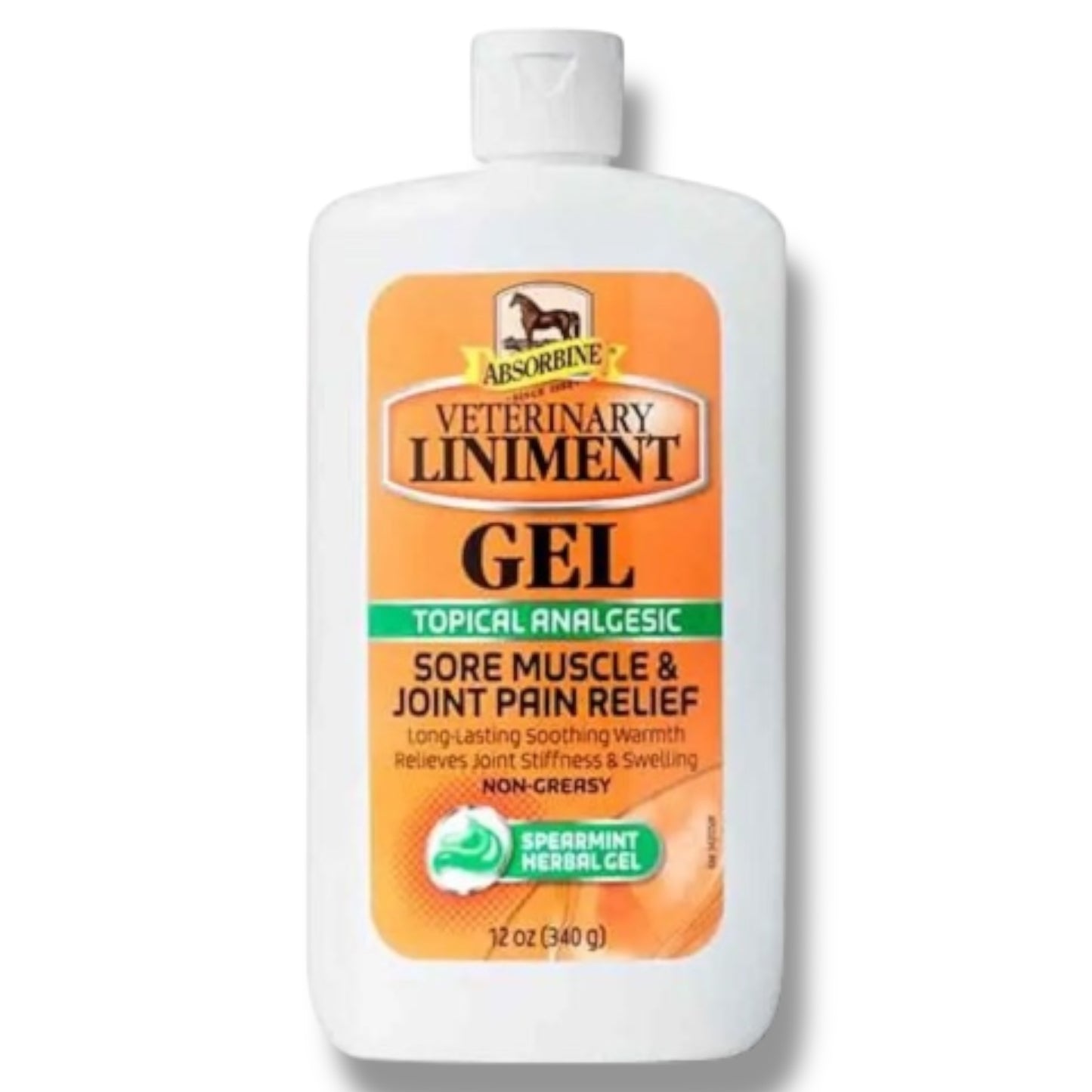 Absorbine Sore Muscle & Joint Pain Relief Horse Liniment Gel, 12 oz