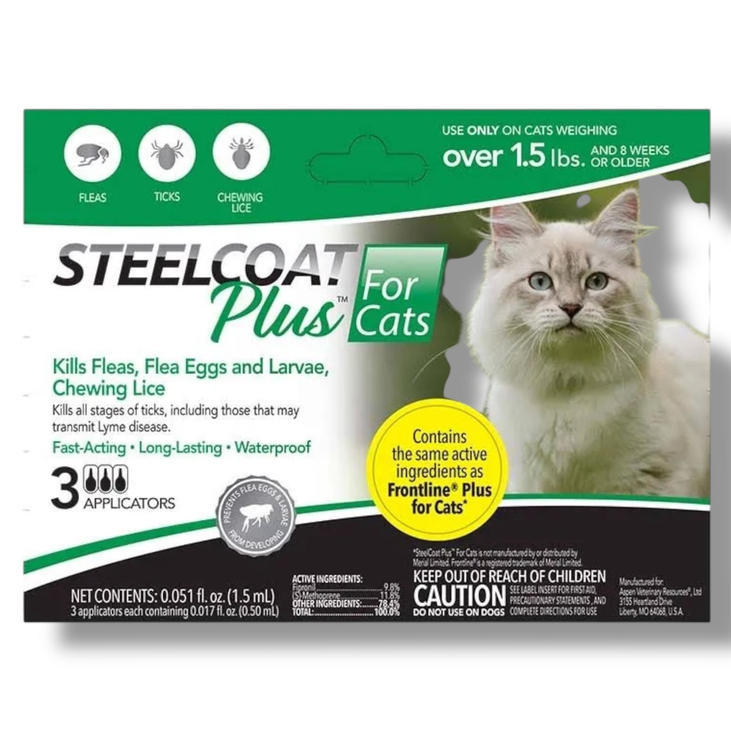 Steel Coat Plus Flea & Tick for Cats