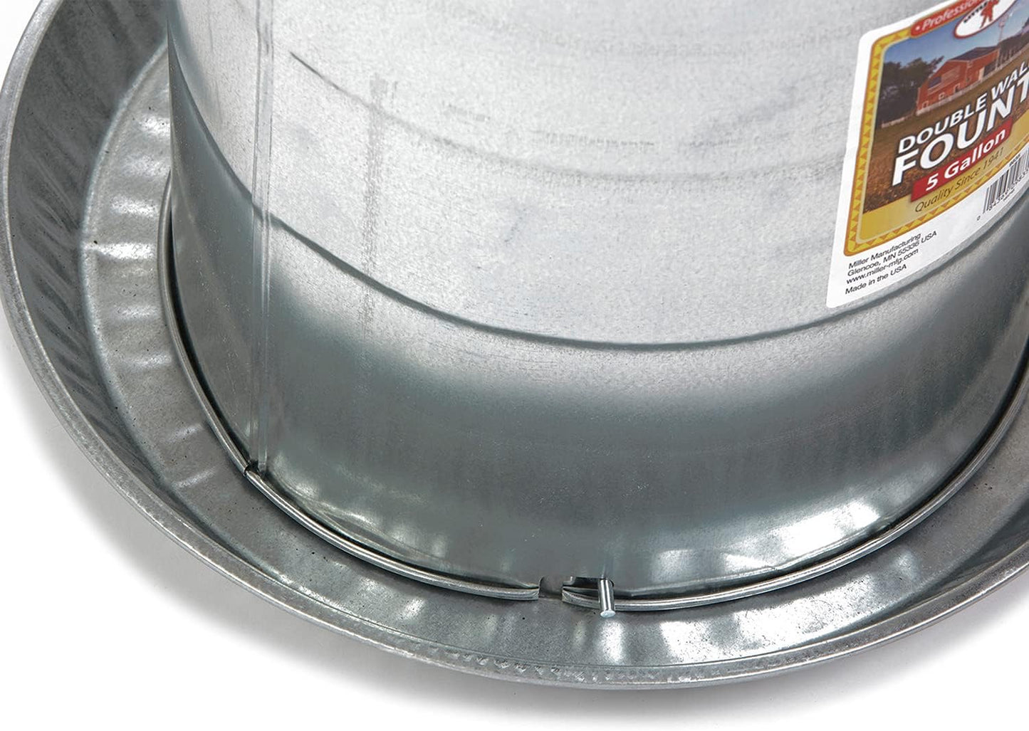 Double Wall Fount Galvanized Poultry Waterer