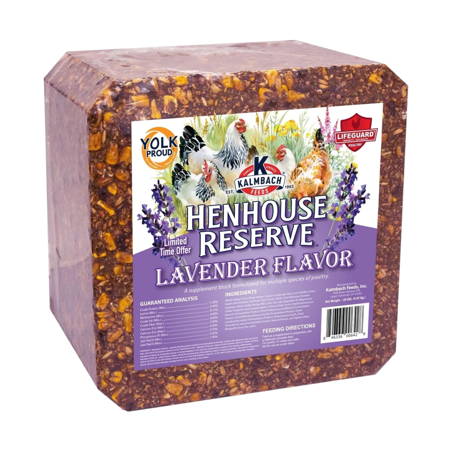 Henhouse Reserve Lavender Seasonal Poultry Block 20-lbs