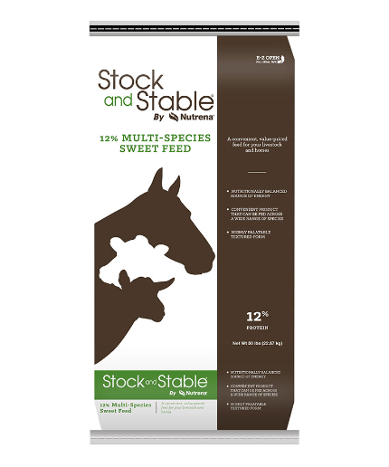 Nutrena 12% Sweet Feed Stock & Stable Multi Species 50-lbs