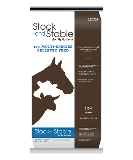 Nutrena 12% All Stock Pellets Stock & Stable Multie Species 50-lbs