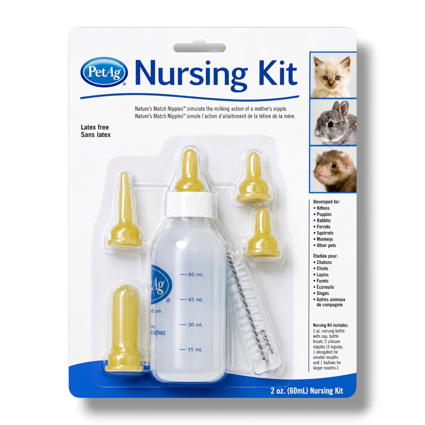 Nursing Bottle kit Small Animal 2-oz