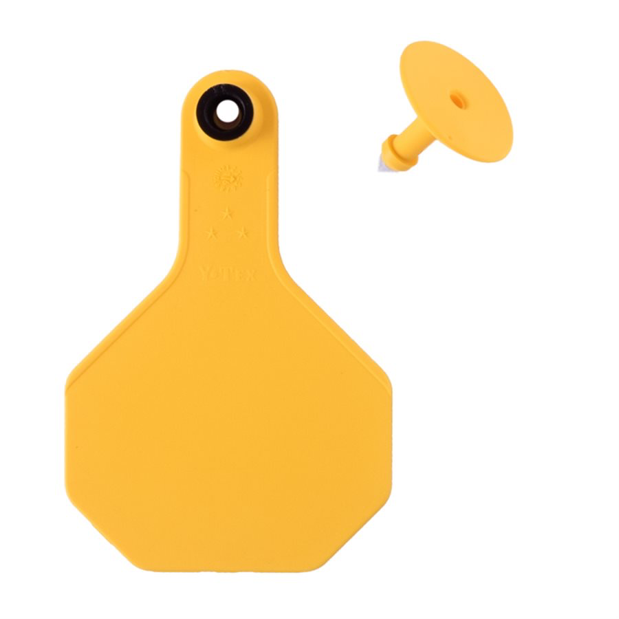 Y Tex Numbered 2 Piece Ear Tags Yellow