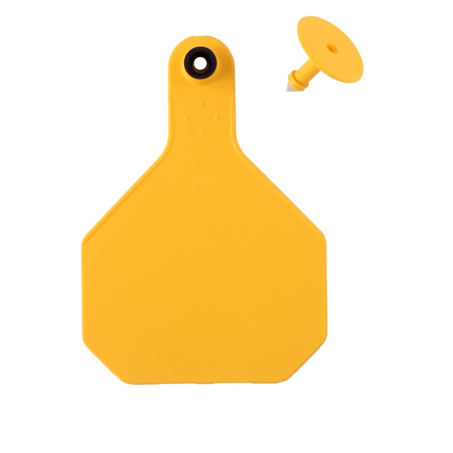 Y Tex Numbered 2 Piece Ear Tags Yellow