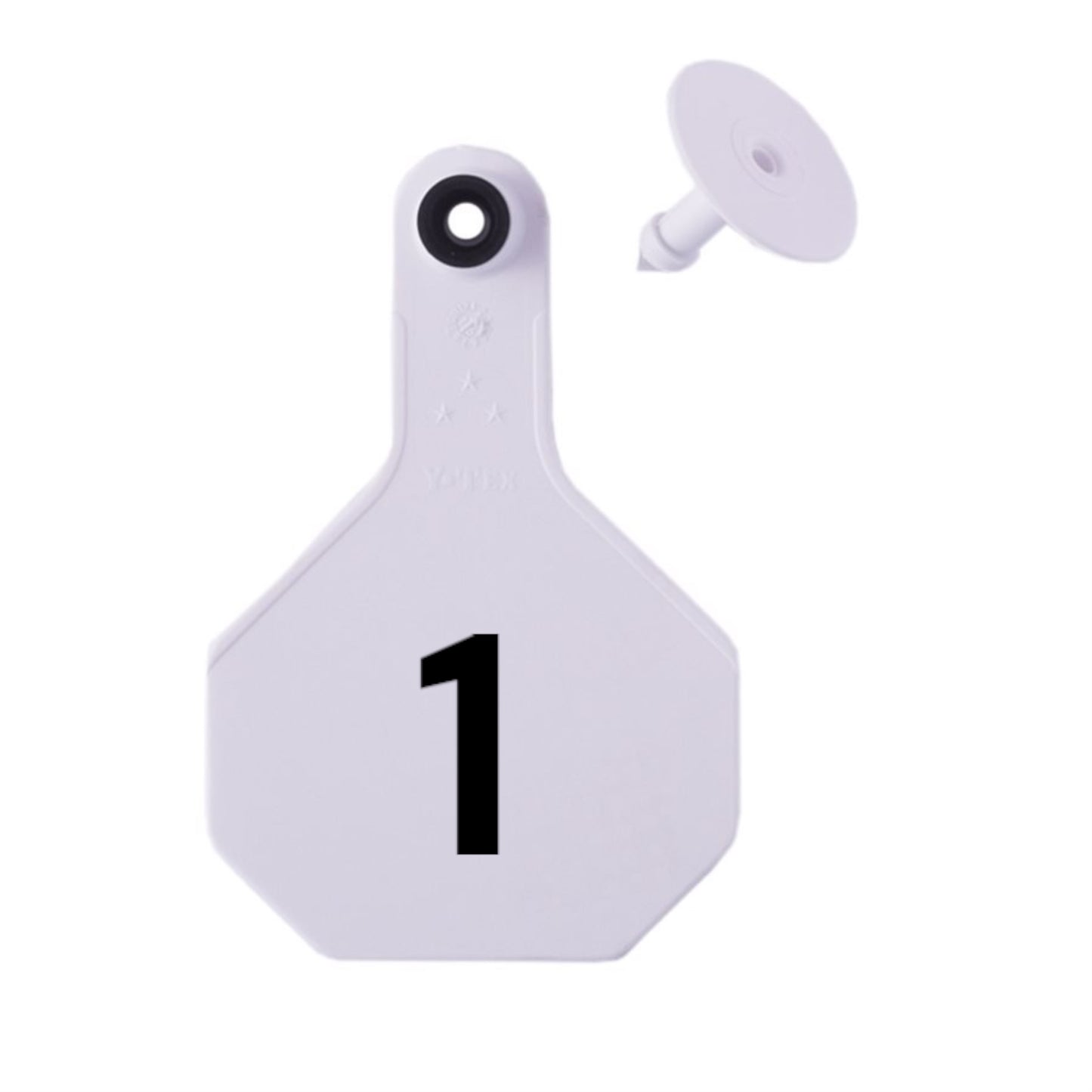 Y Tex Numbered 2 Piece Tags White