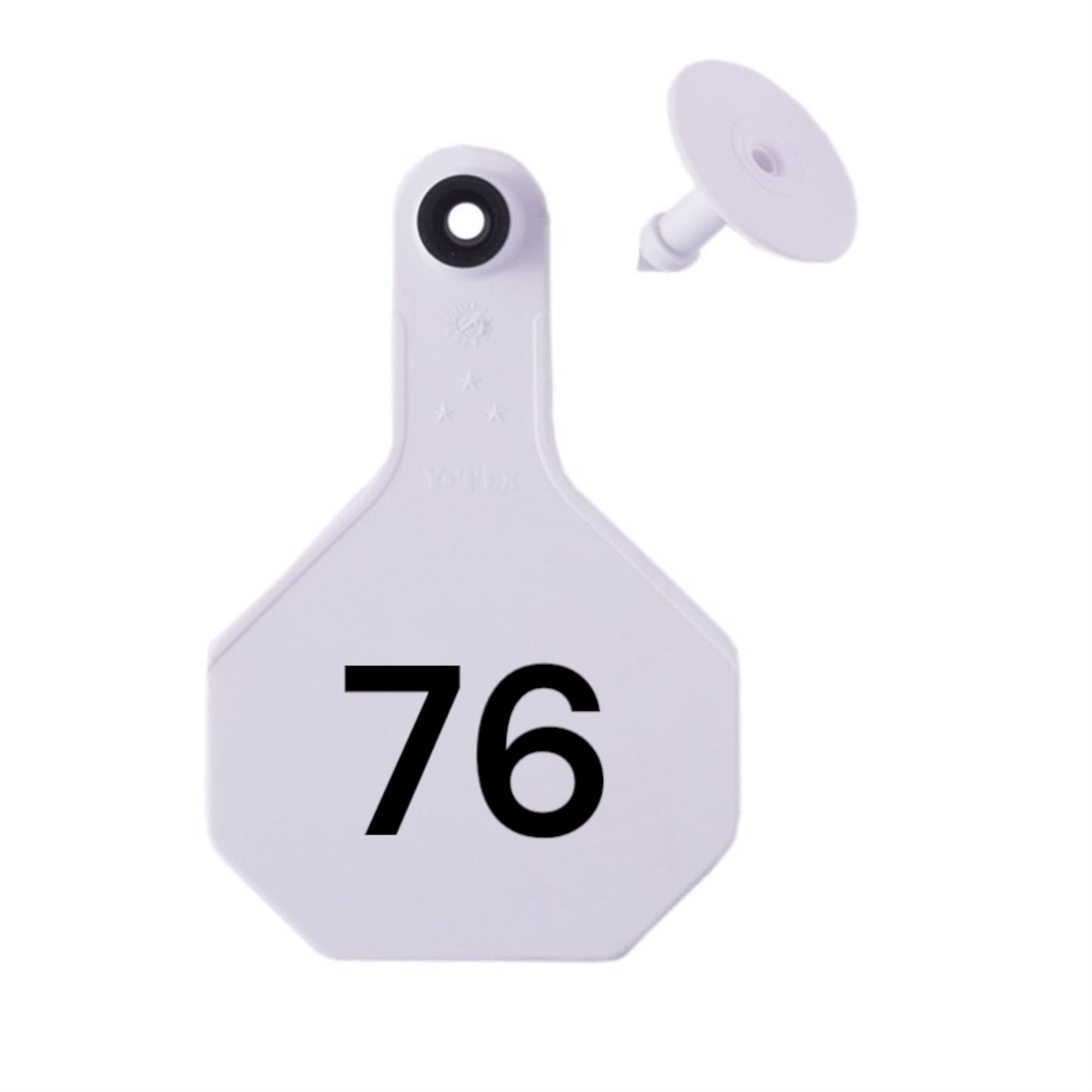 Y Tex Numbered 2 Piece Tags White