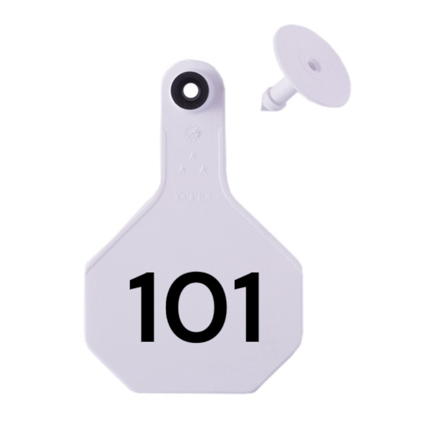Y Tex Numbered 2 Piece Tags White