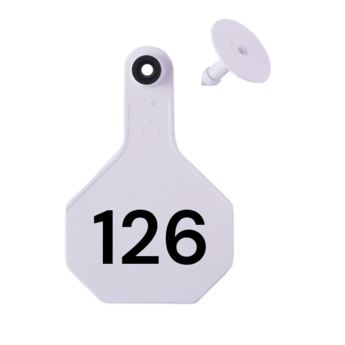 Y Tex Numbered 2 Piece Tags White