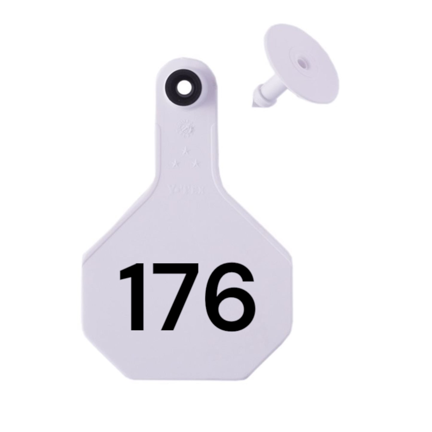 Y Tex Numbered 2 Piece Tags White