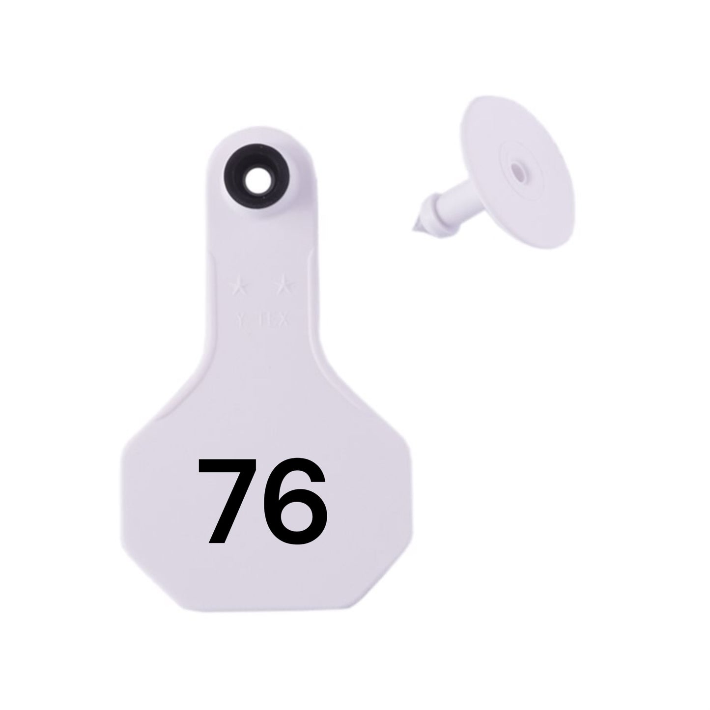 Y Tex Numbered 2 Piece Tags White