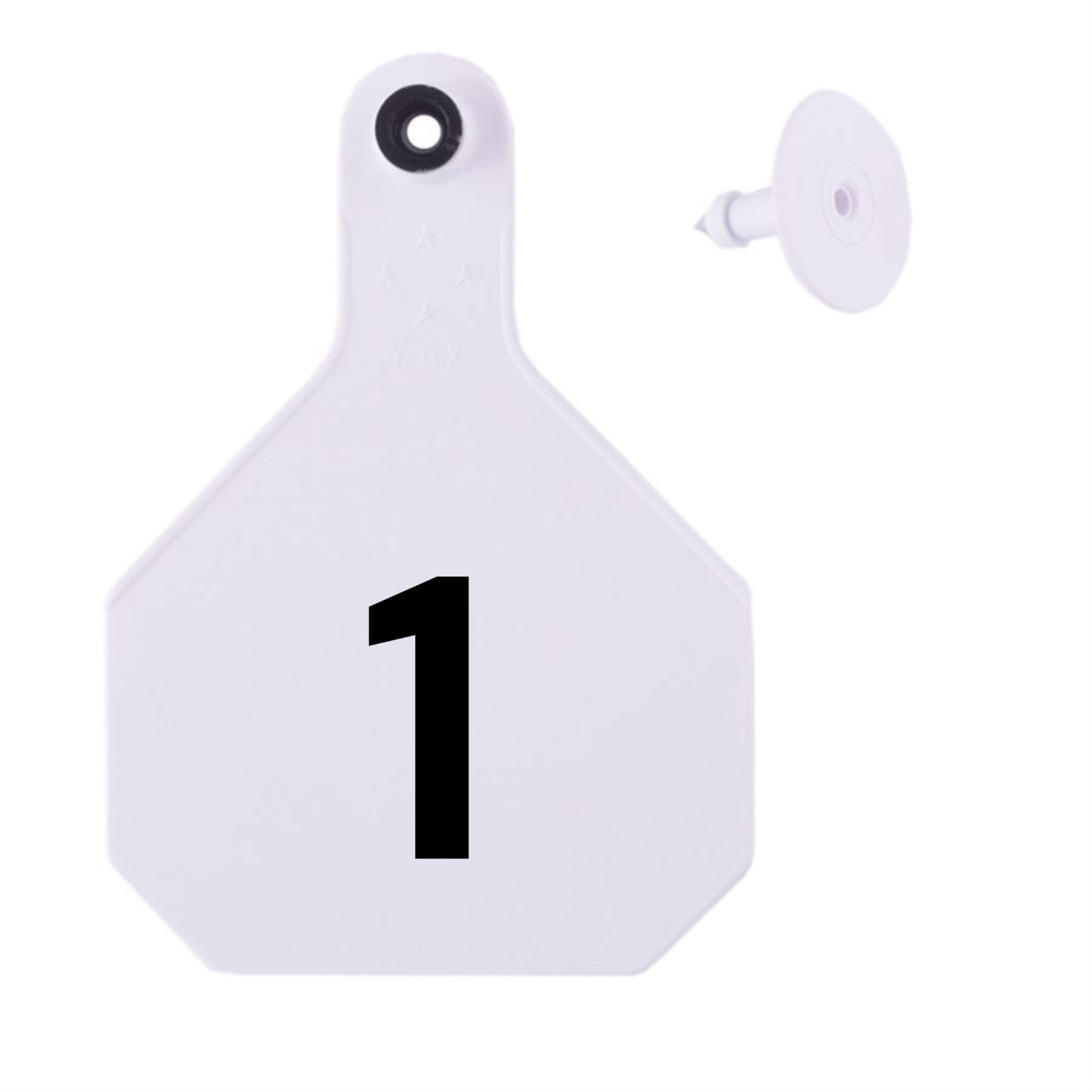 Y Tex Numbered 2 Piece Tags White