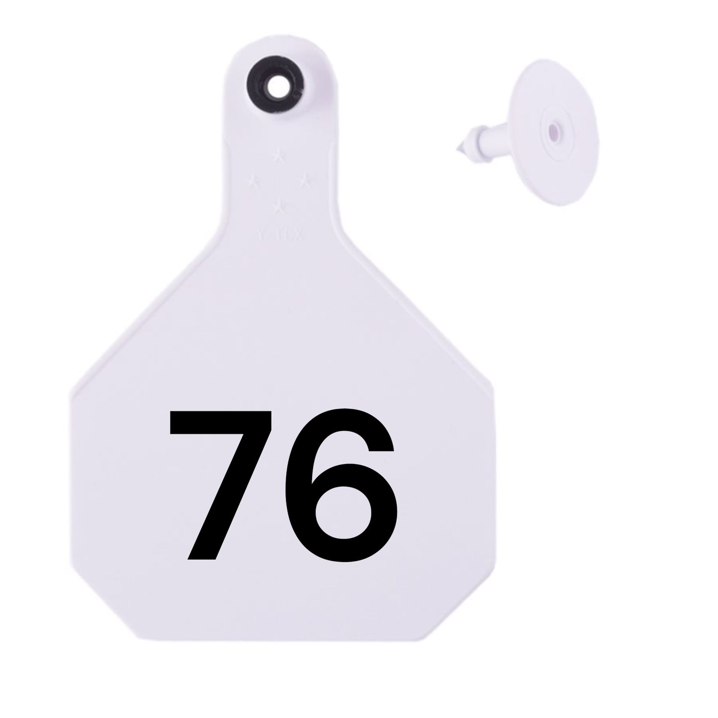 Y Tex Numbered 2 Piece Tags White