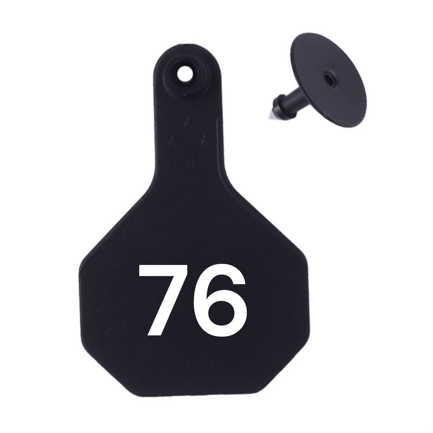 Y Tex Numbered 2 Piece Ear Tags Black