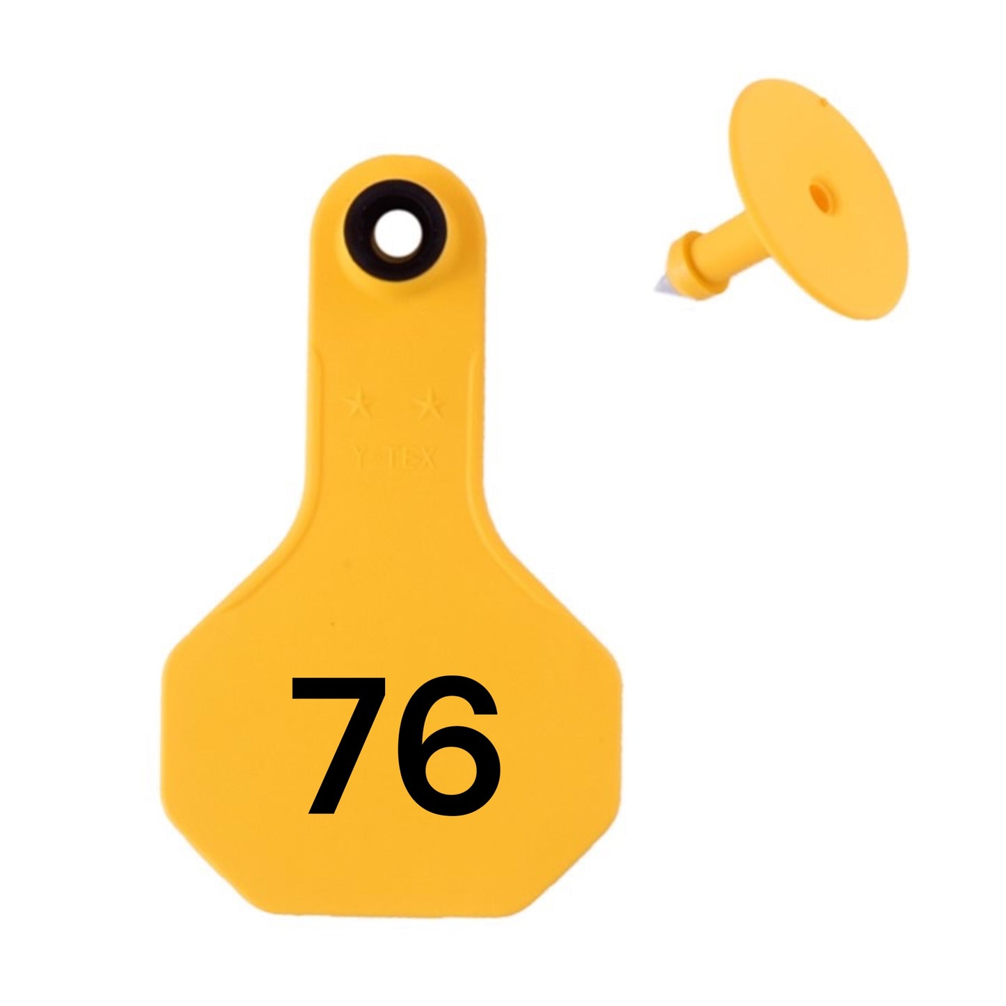 Y Tex Numbered 2 Piece Ear Tags Yellow