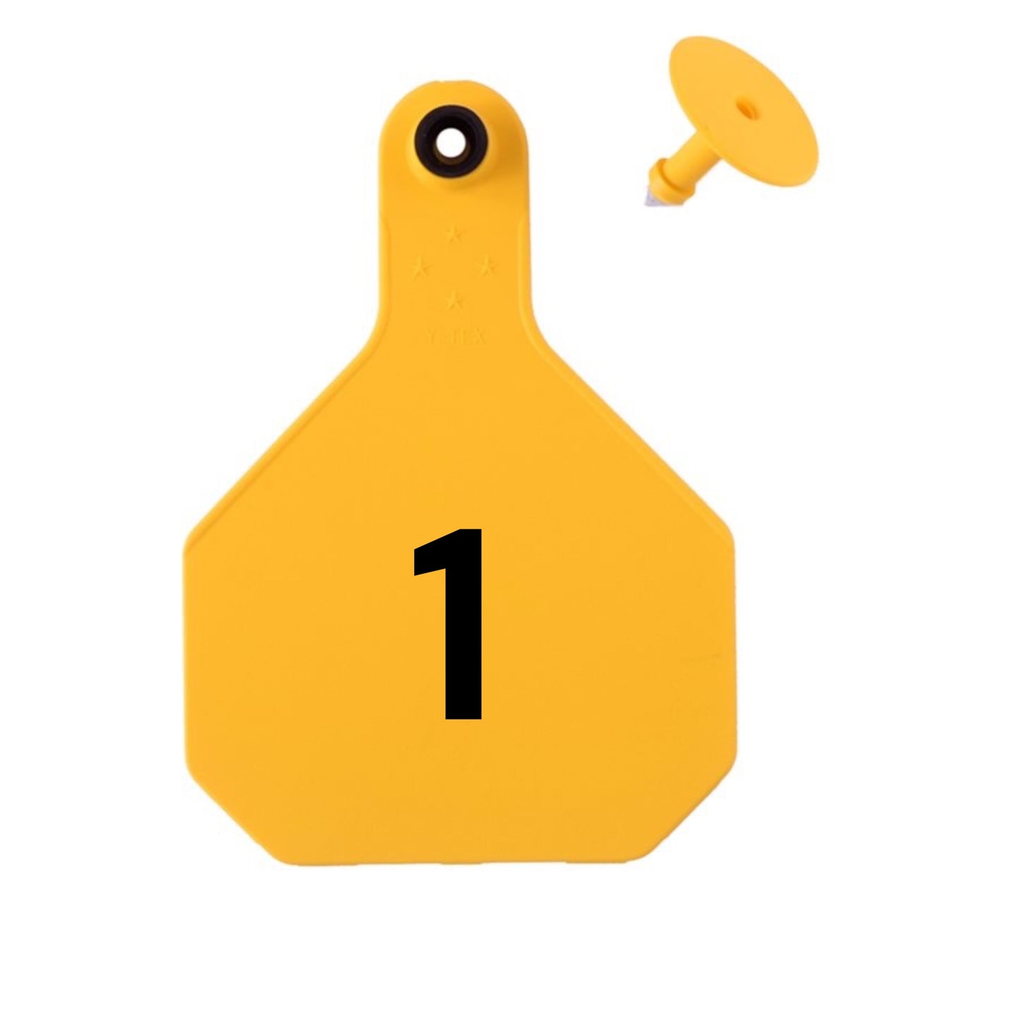 Y Tex Numbered 2 Piece Ear Tags Yellow