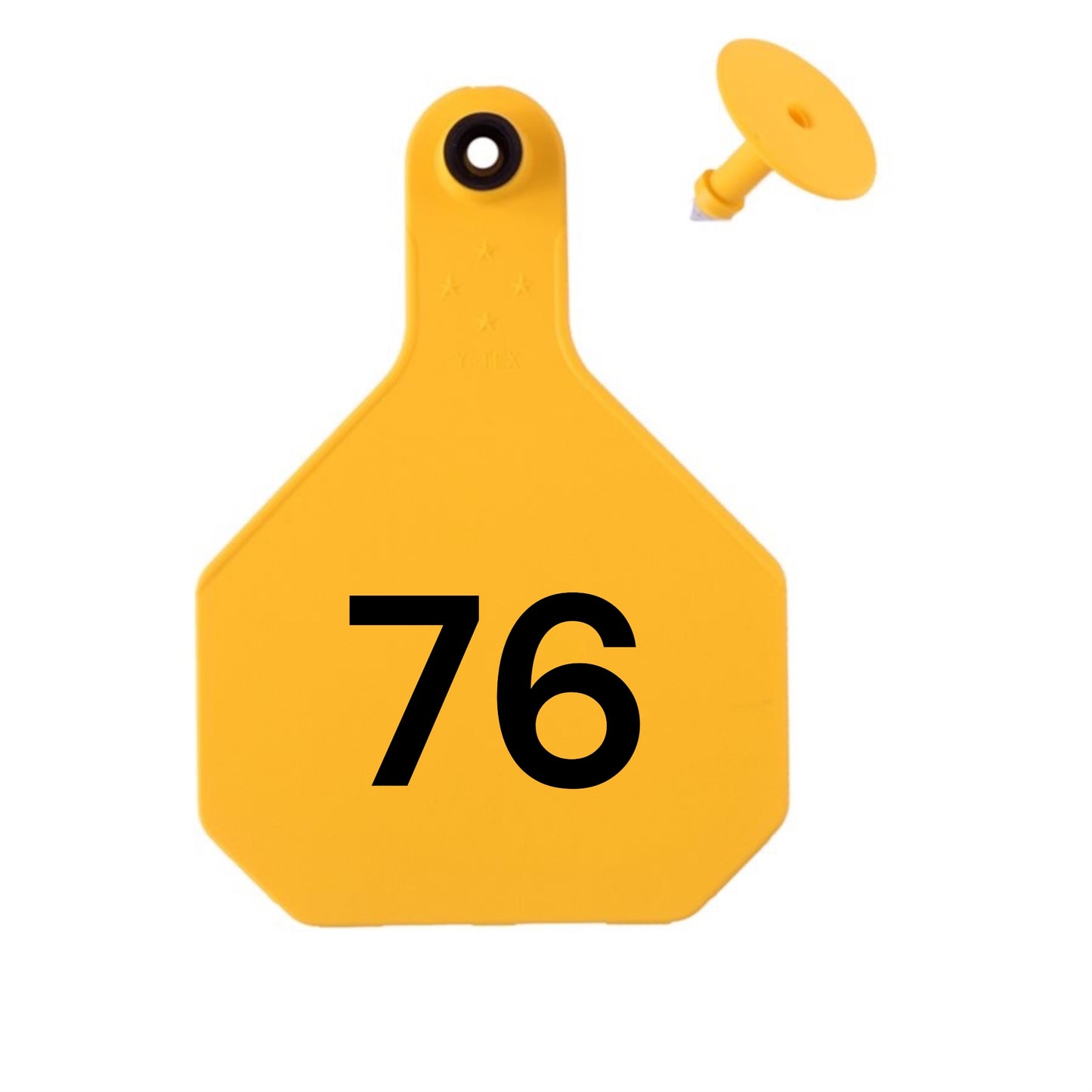 Y Tex Numbered 2 Piece Ear Tags Yellow