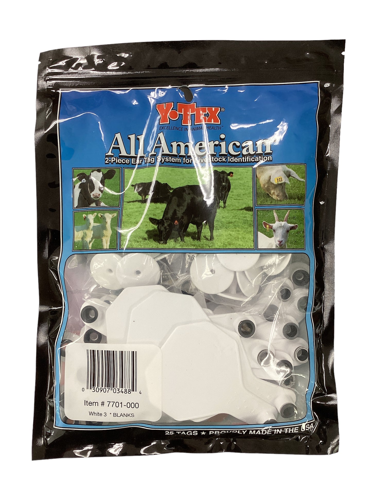 Y Tex Ear Tags White