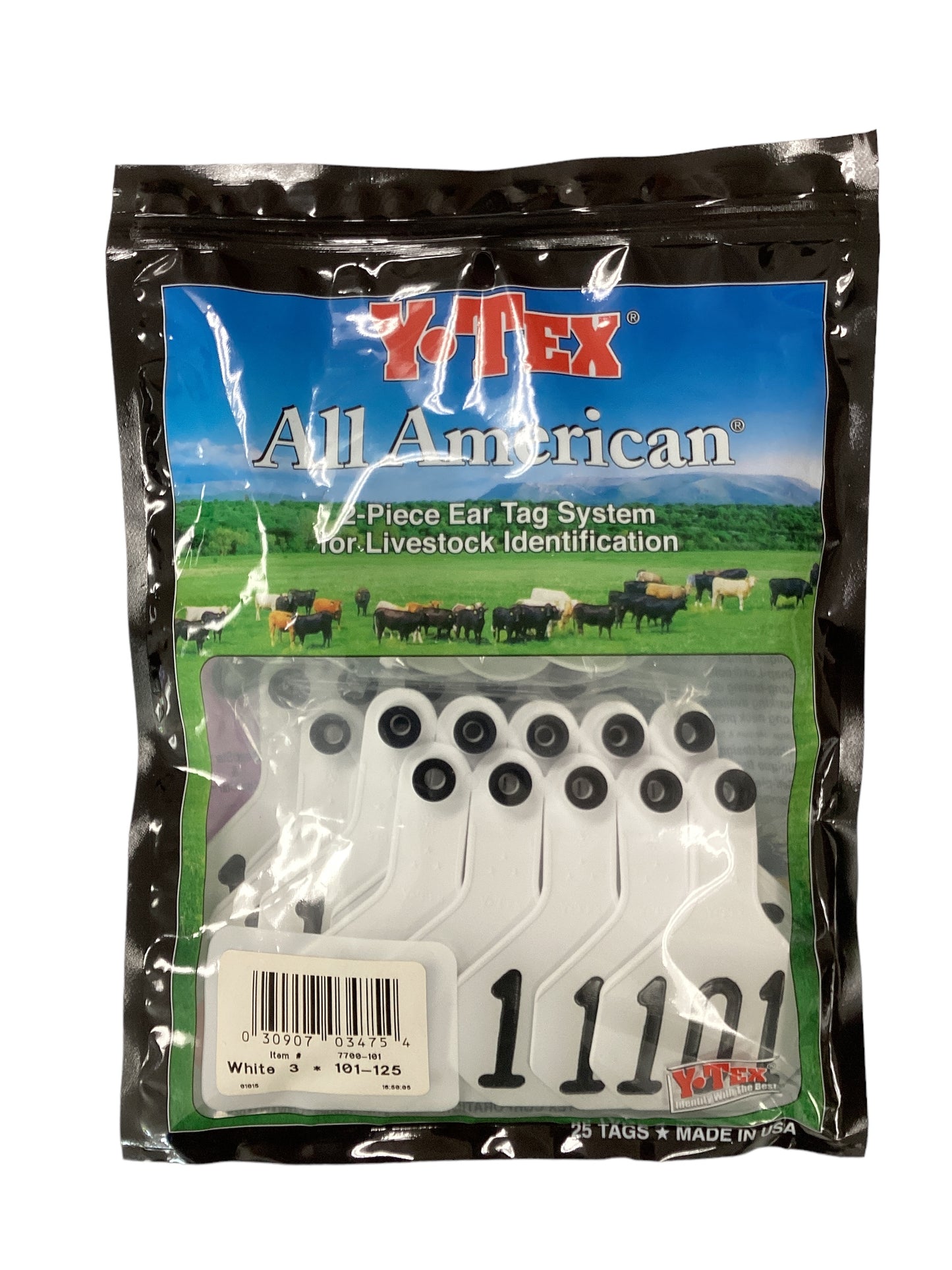 Y Tex Ear Tags White