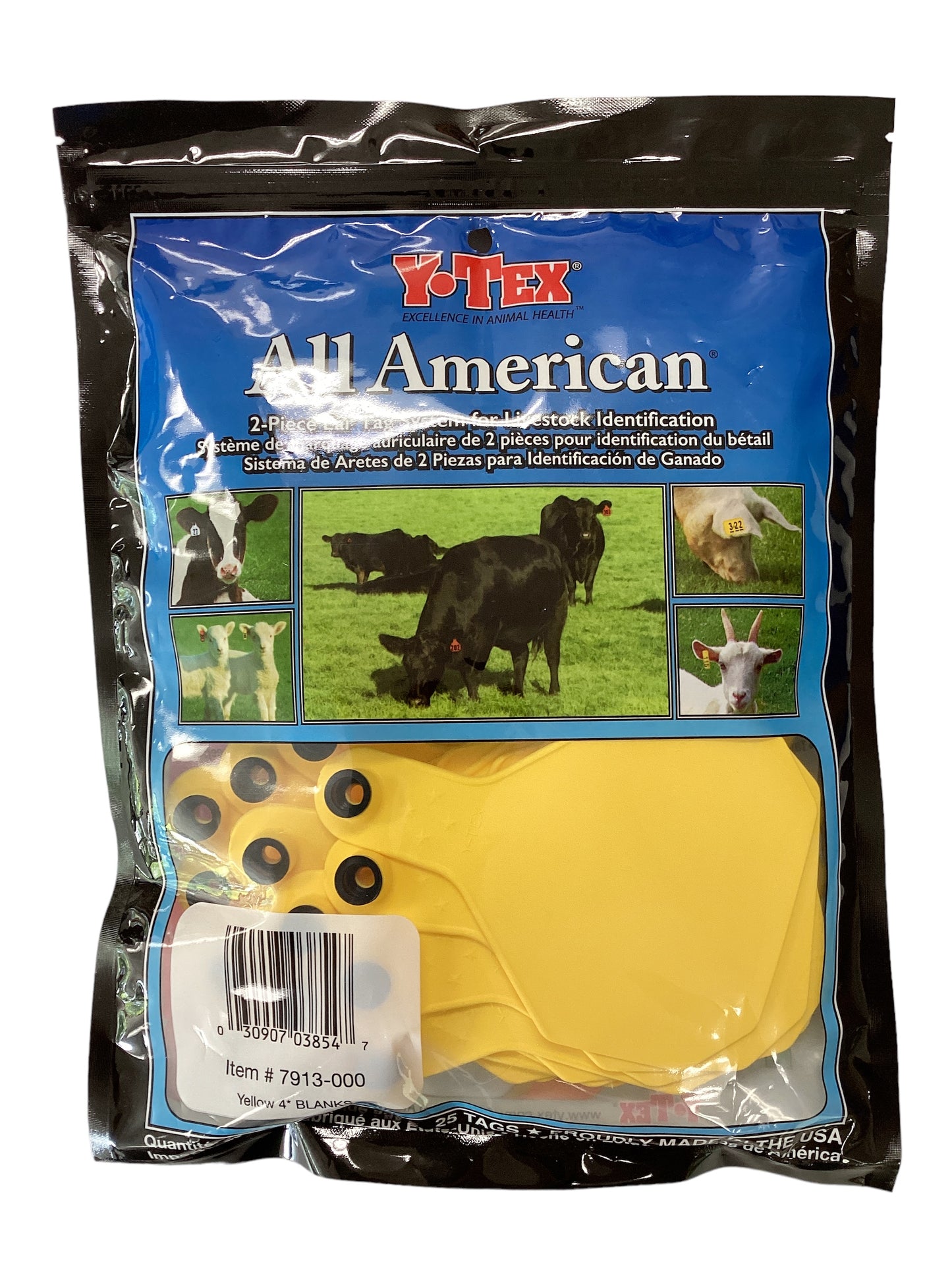 Y Tex Ear Tags Yellow