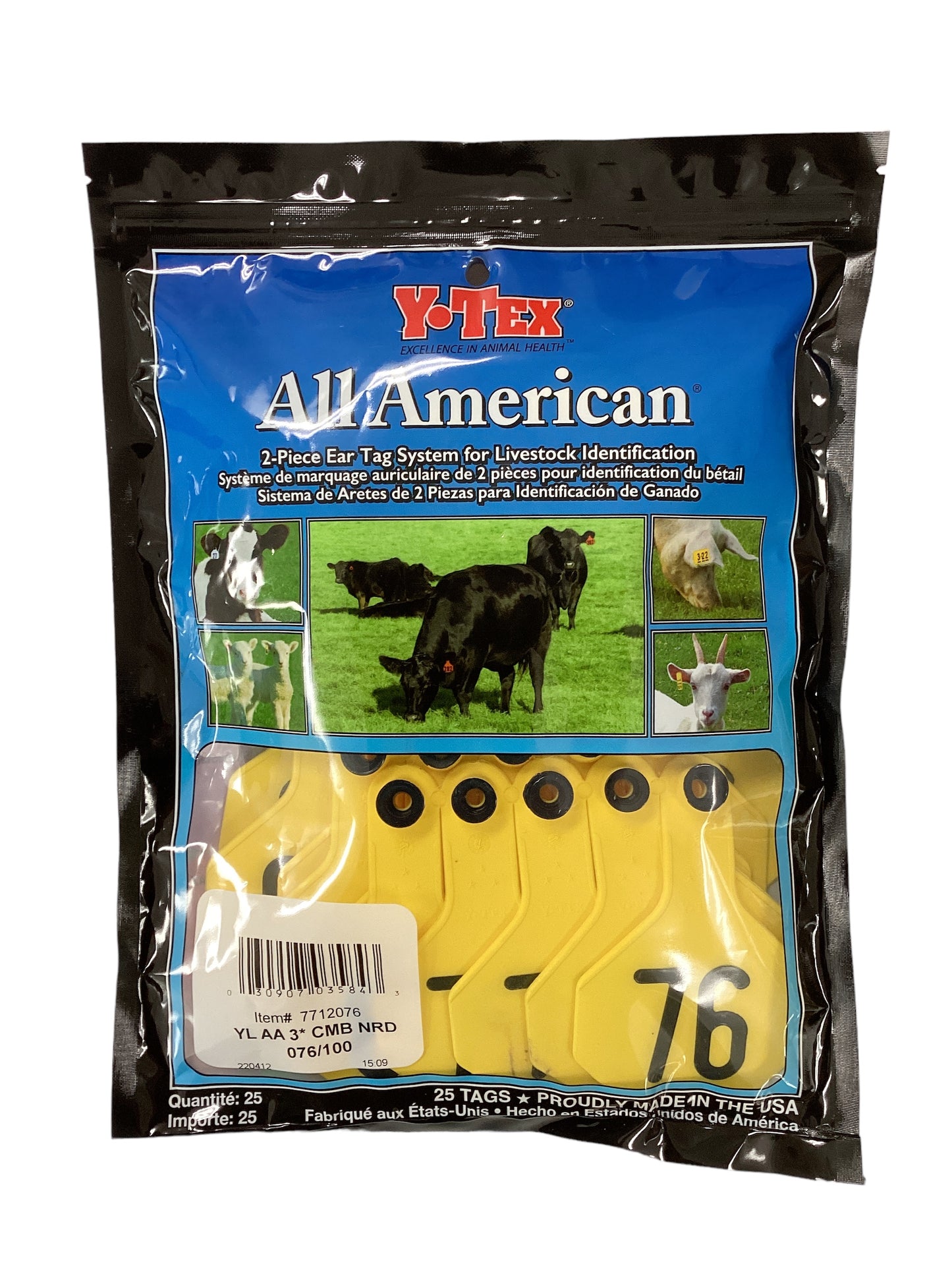 Y Tex Ear Tags Yellow