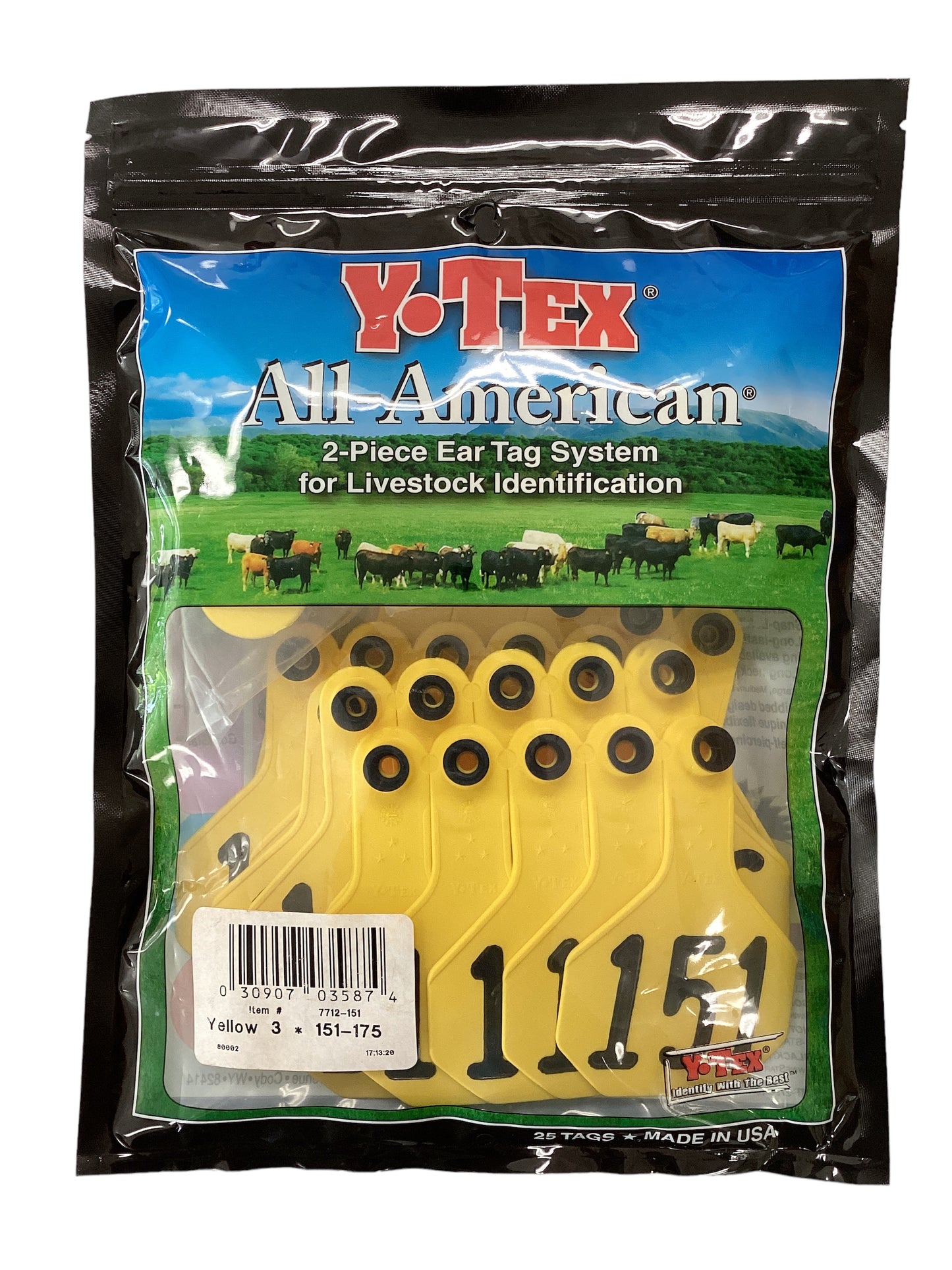 Y Tex Ear Tags Yellow