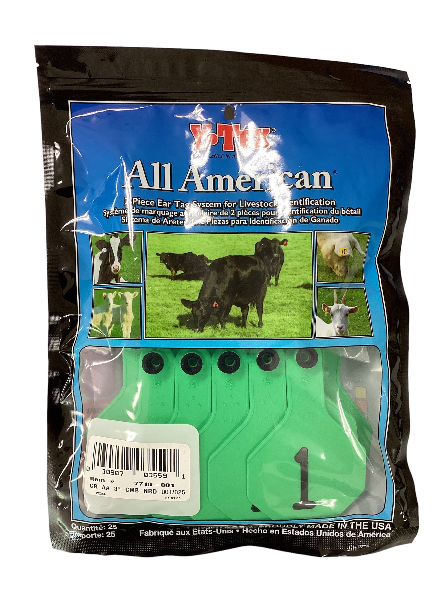 Y Tex Ear Tags Green