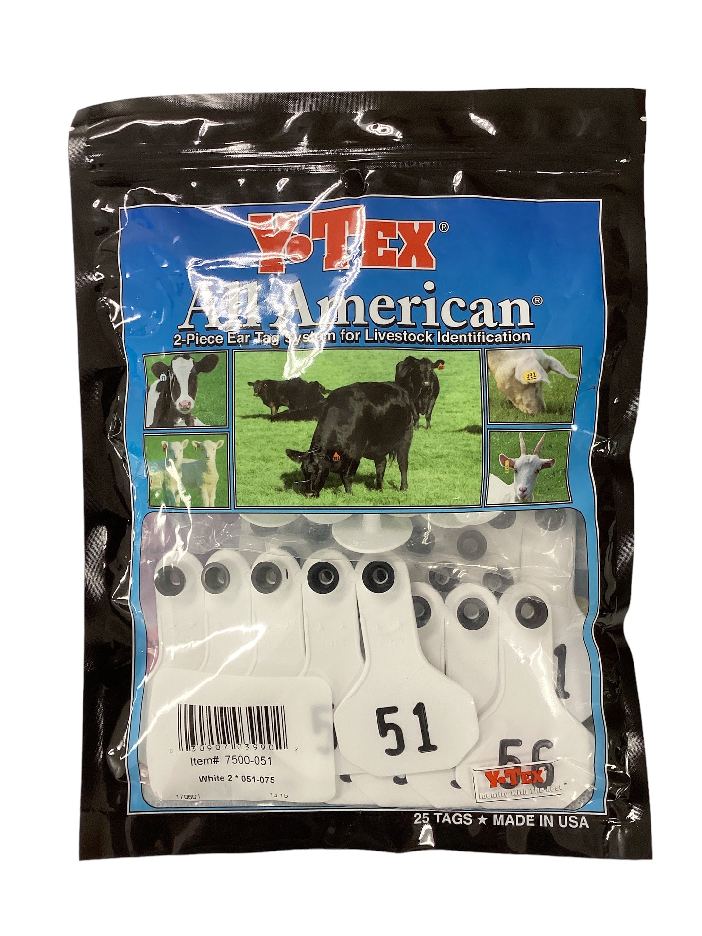 Y Tex Ear Tags White