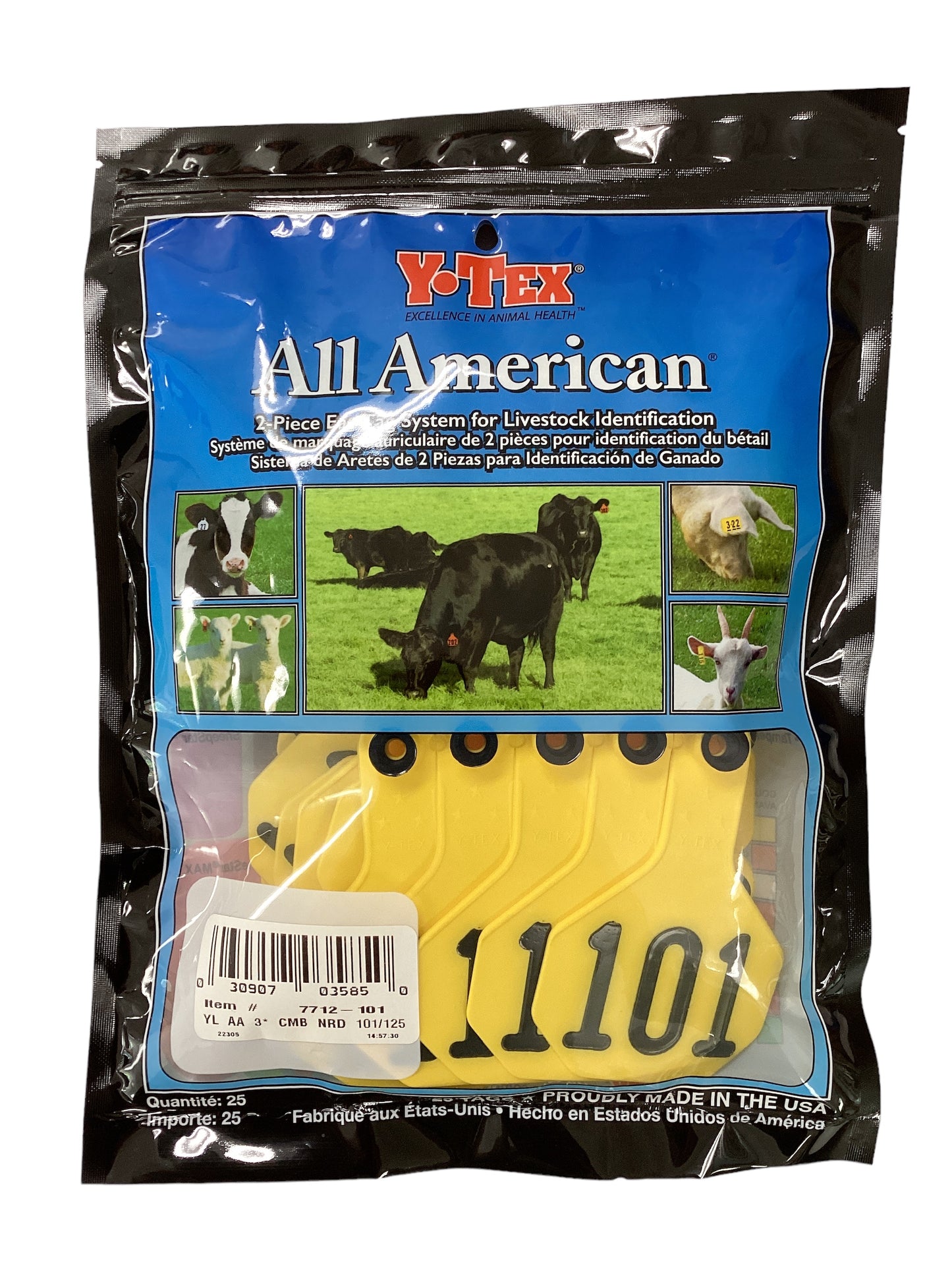 Y Tex Ear Tags Yellow