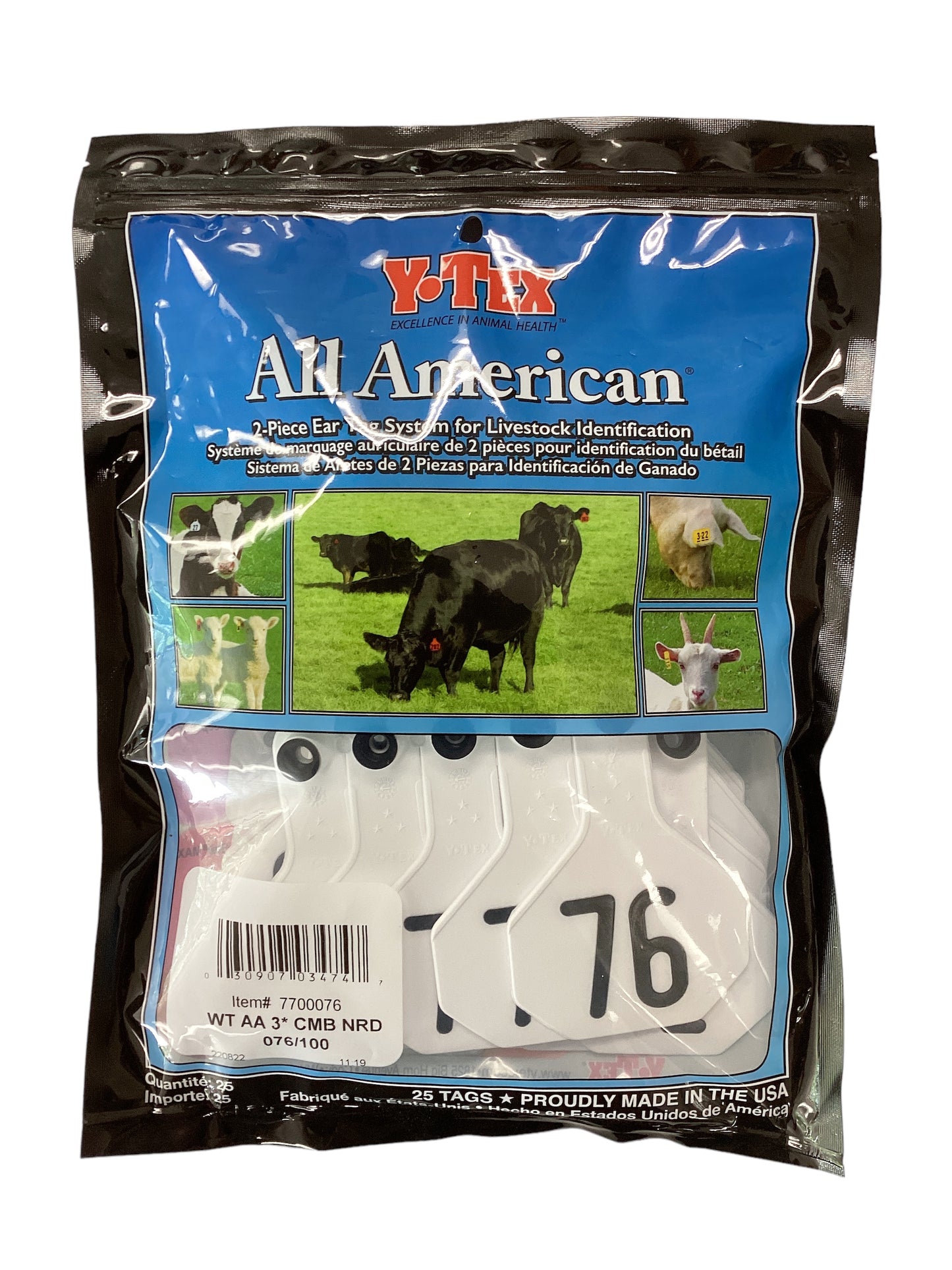 Y Tex Ear Tags White