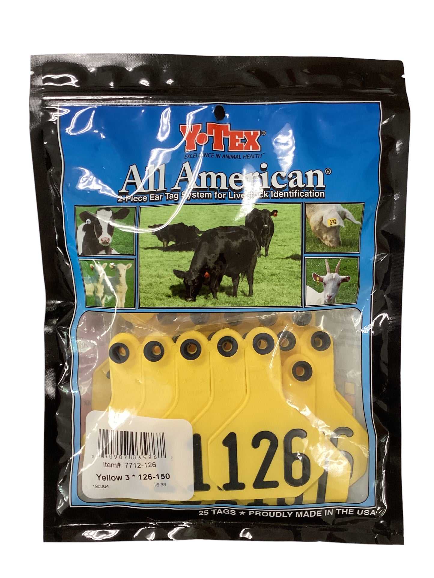 Y Tex Ear Tags Yellow