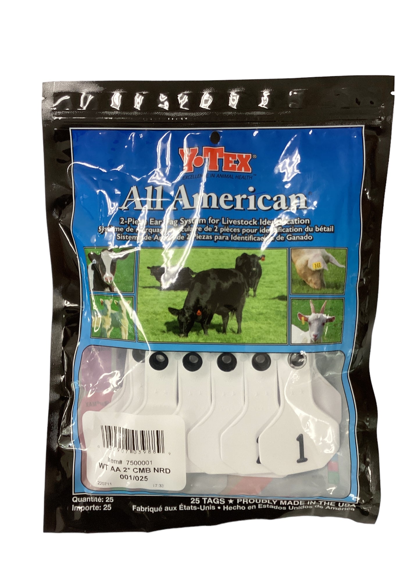 Y Tex Ear Tags White