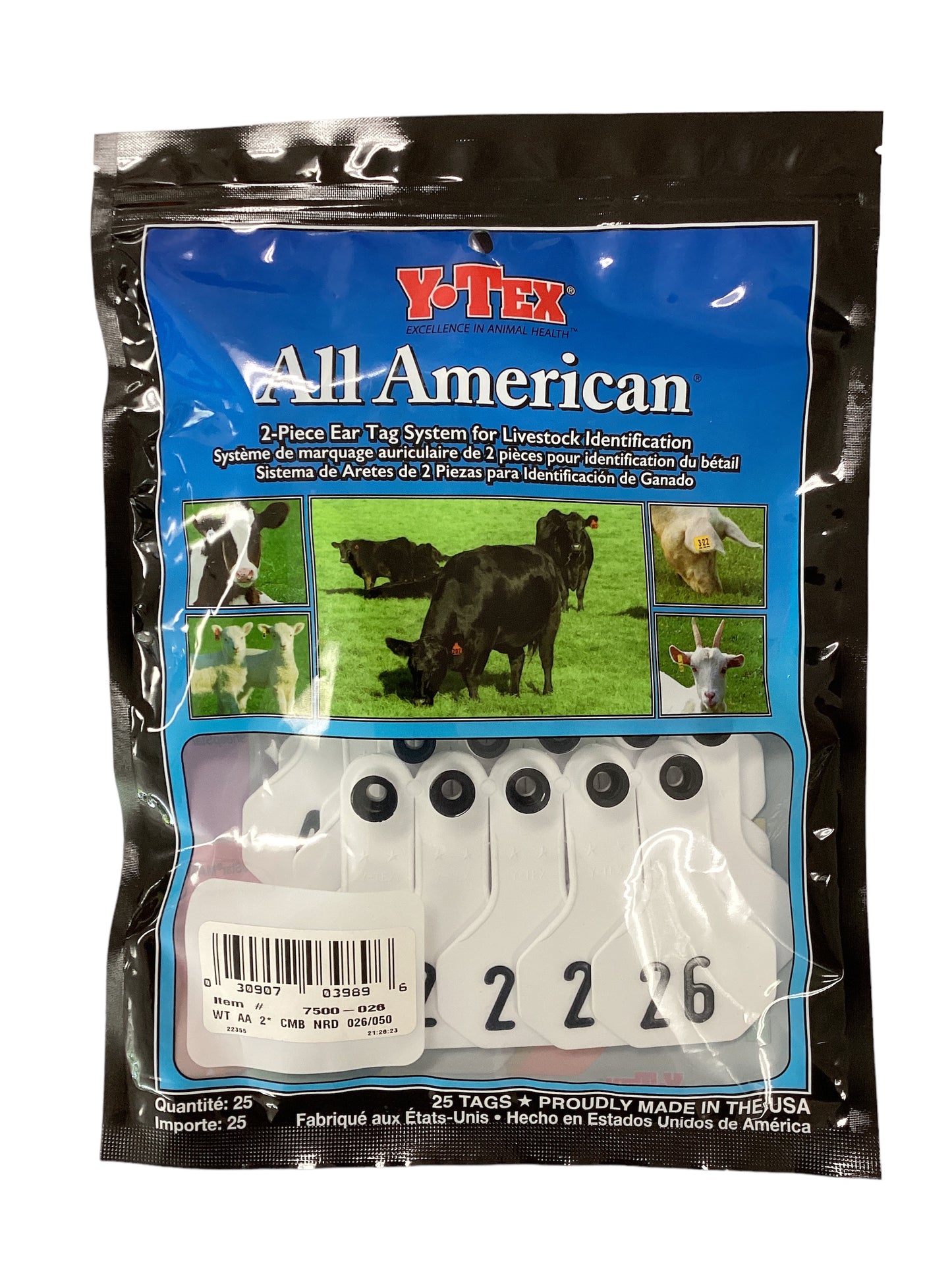 Y Tex Ear Tags White