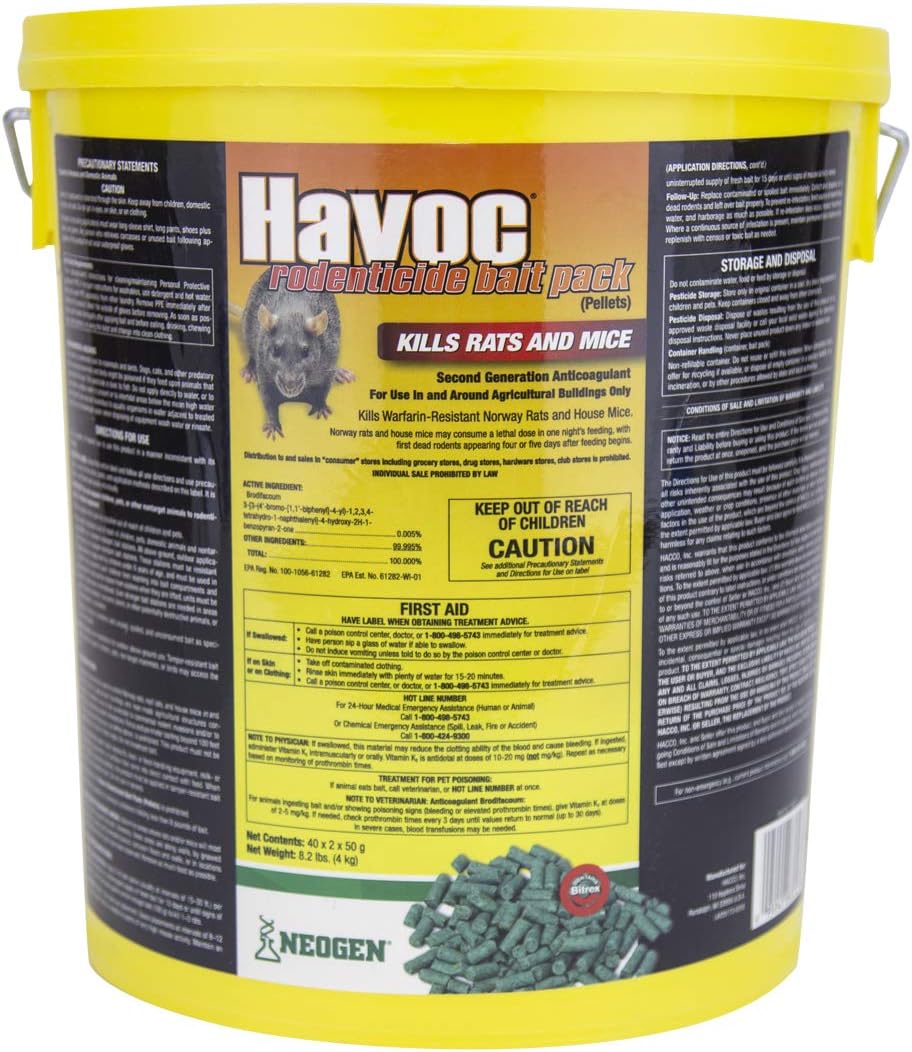 Havoc Rodenticide Bait Pail 8.2 lbs