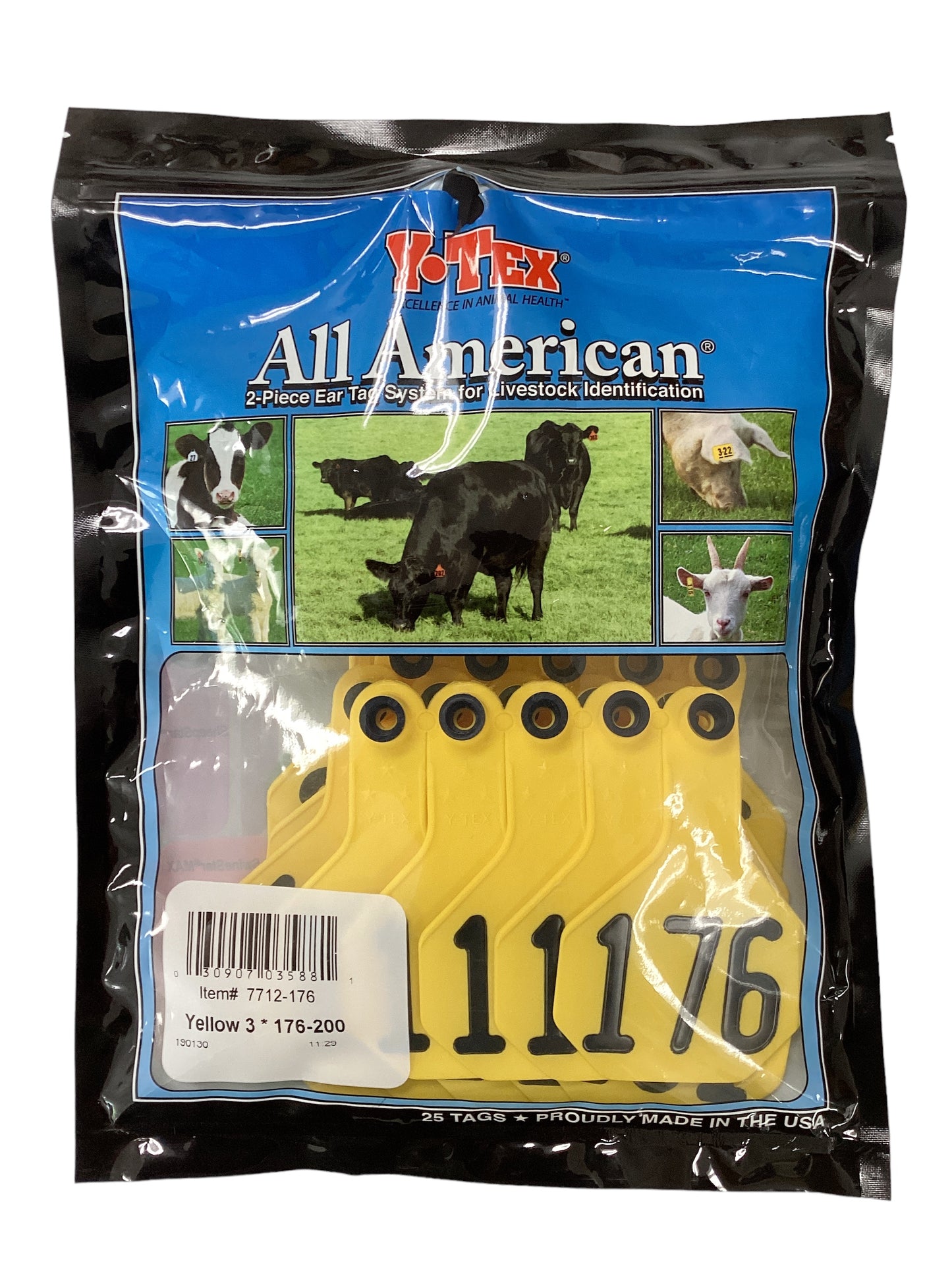 Y Tex Ear Tags Yellow