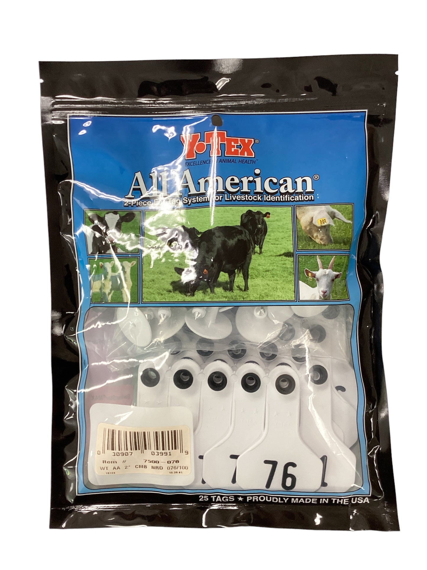 Y Tex Ear Tags White