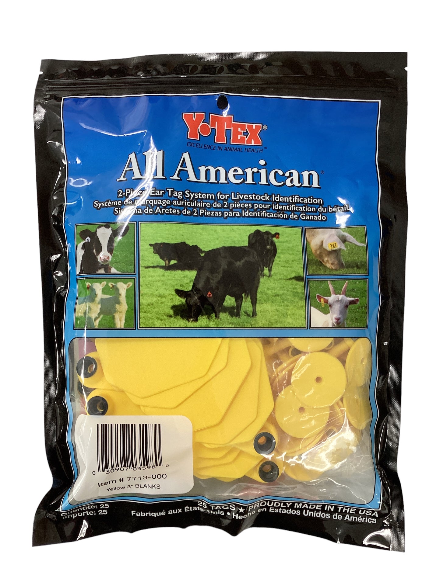 Y Tex Ear Tags Yellow